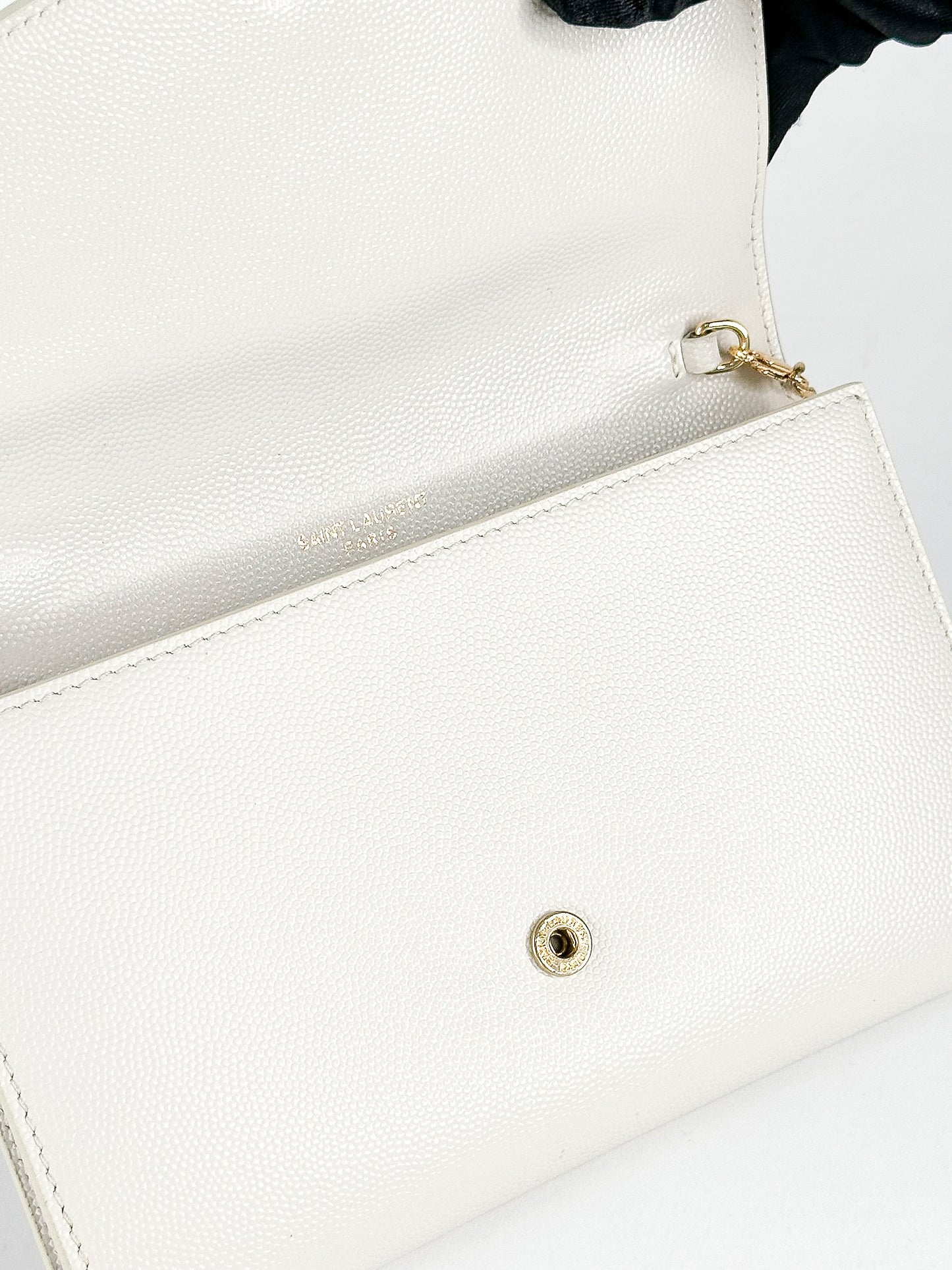 Saint Laurent Uptown Leather Wallet on Chain