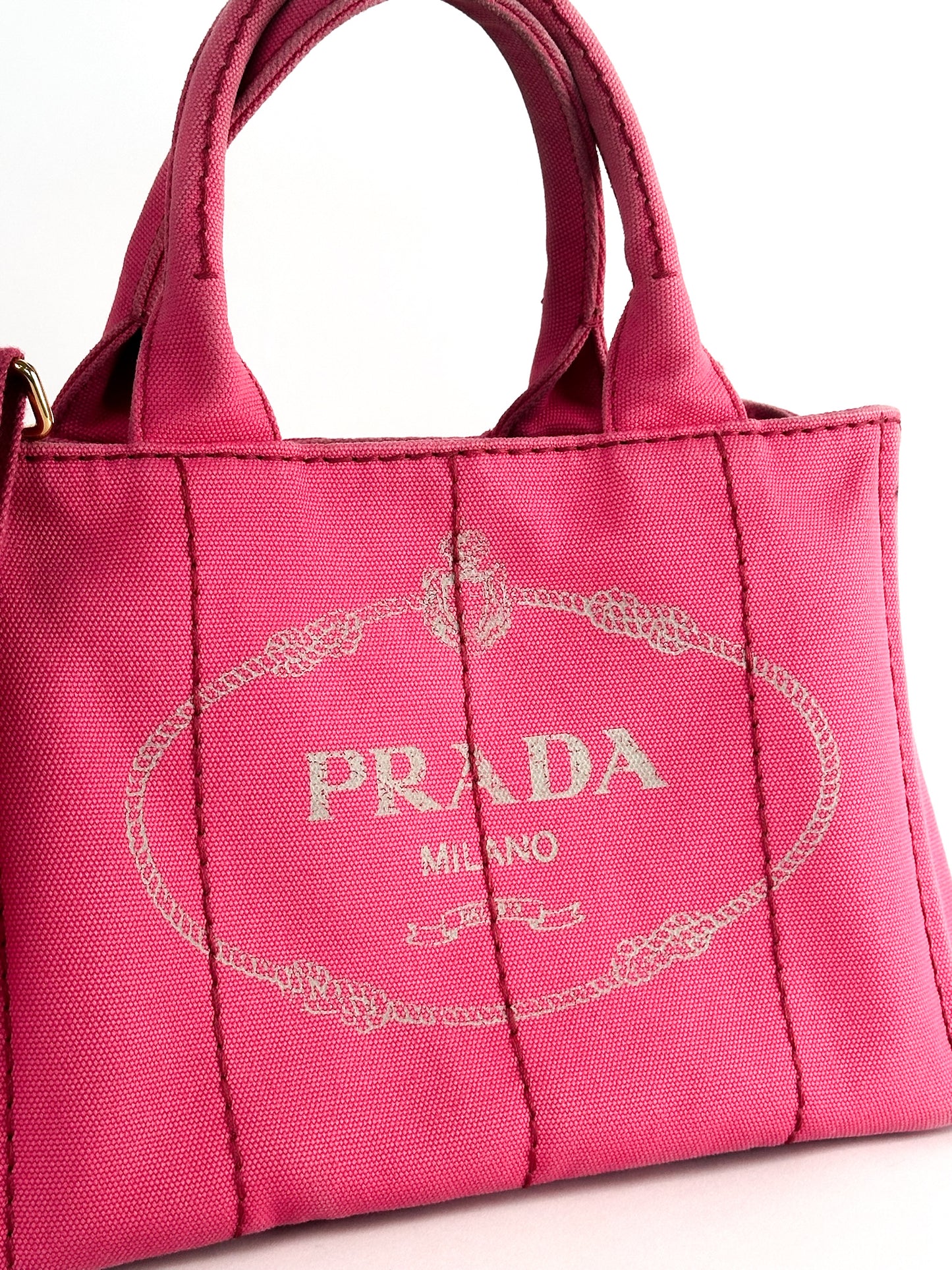 Prada Canapa Tote Pink Small