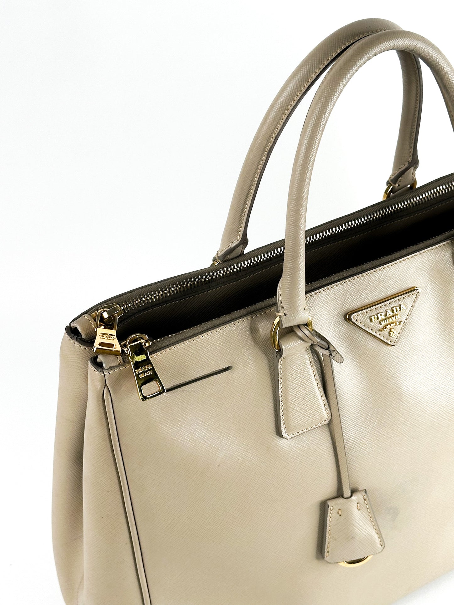 Prada Galleria Saffiano Leather Taupe