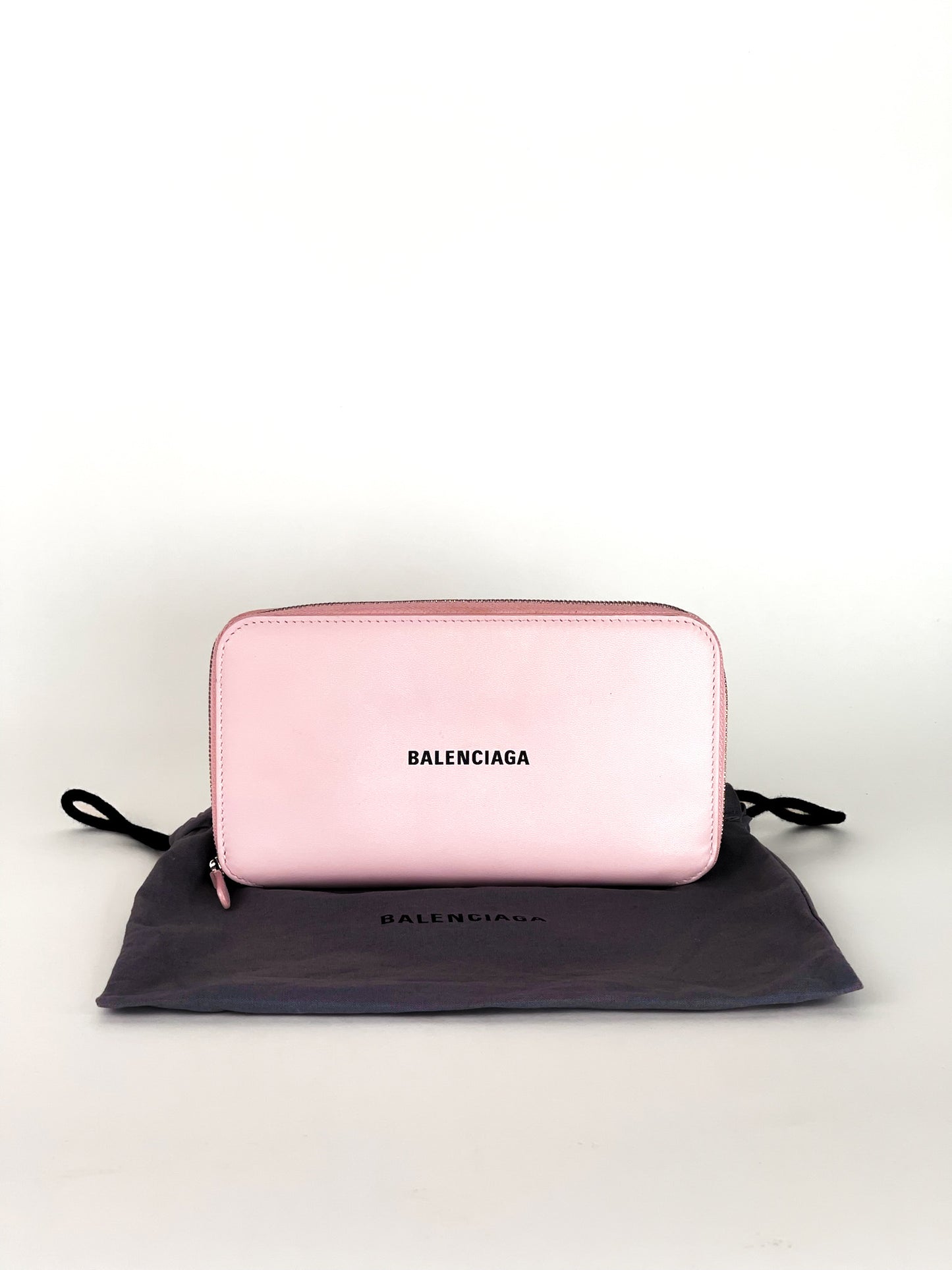 Balenciaga Long Wallet in Pink Leather