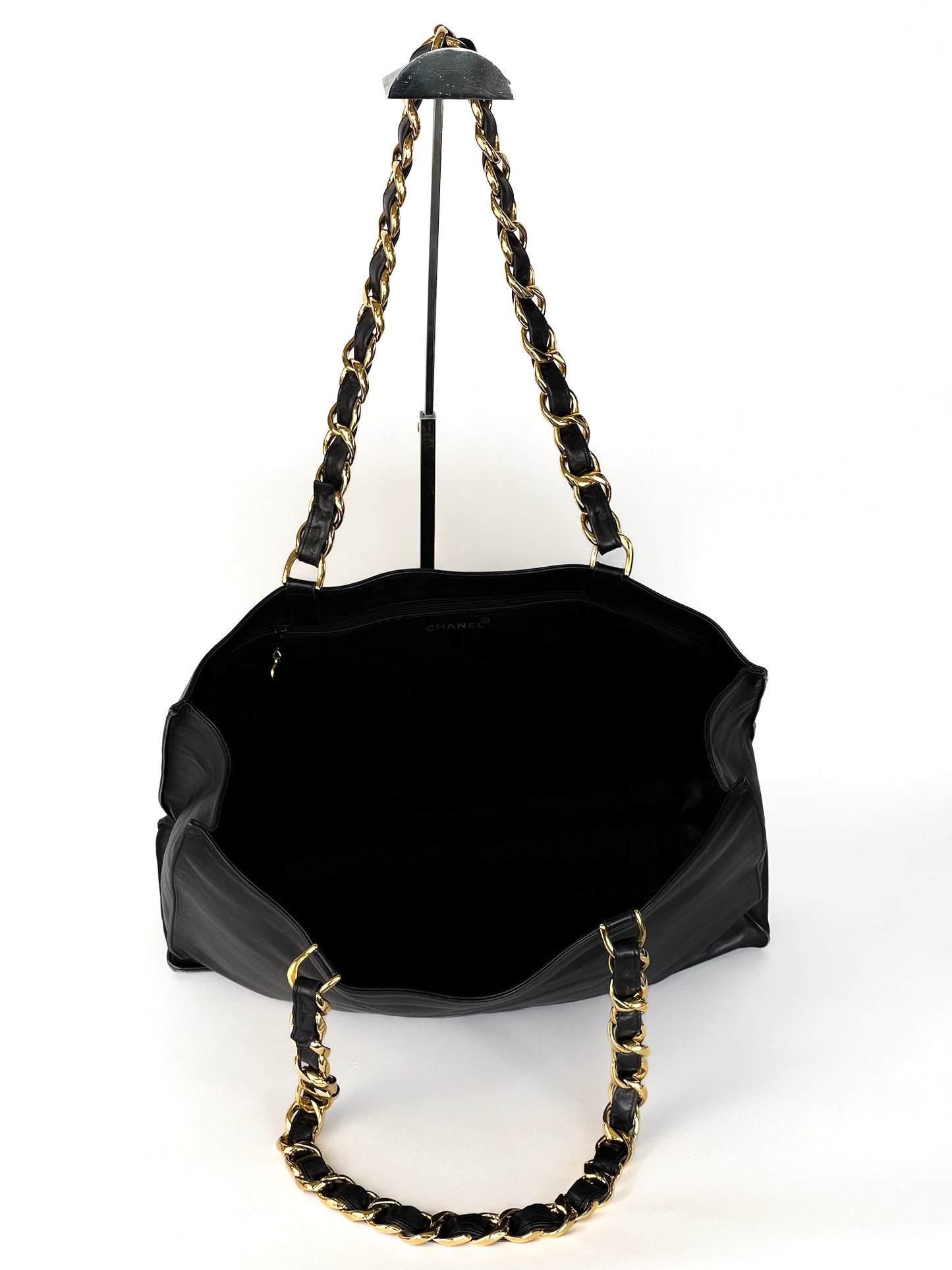 Chanel Vintage CC Logo Chain Tote Bag GHW