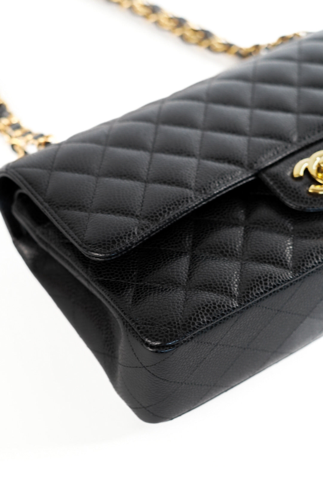 Chanel Classic Double Flap Caviar Leather Gold Hardware