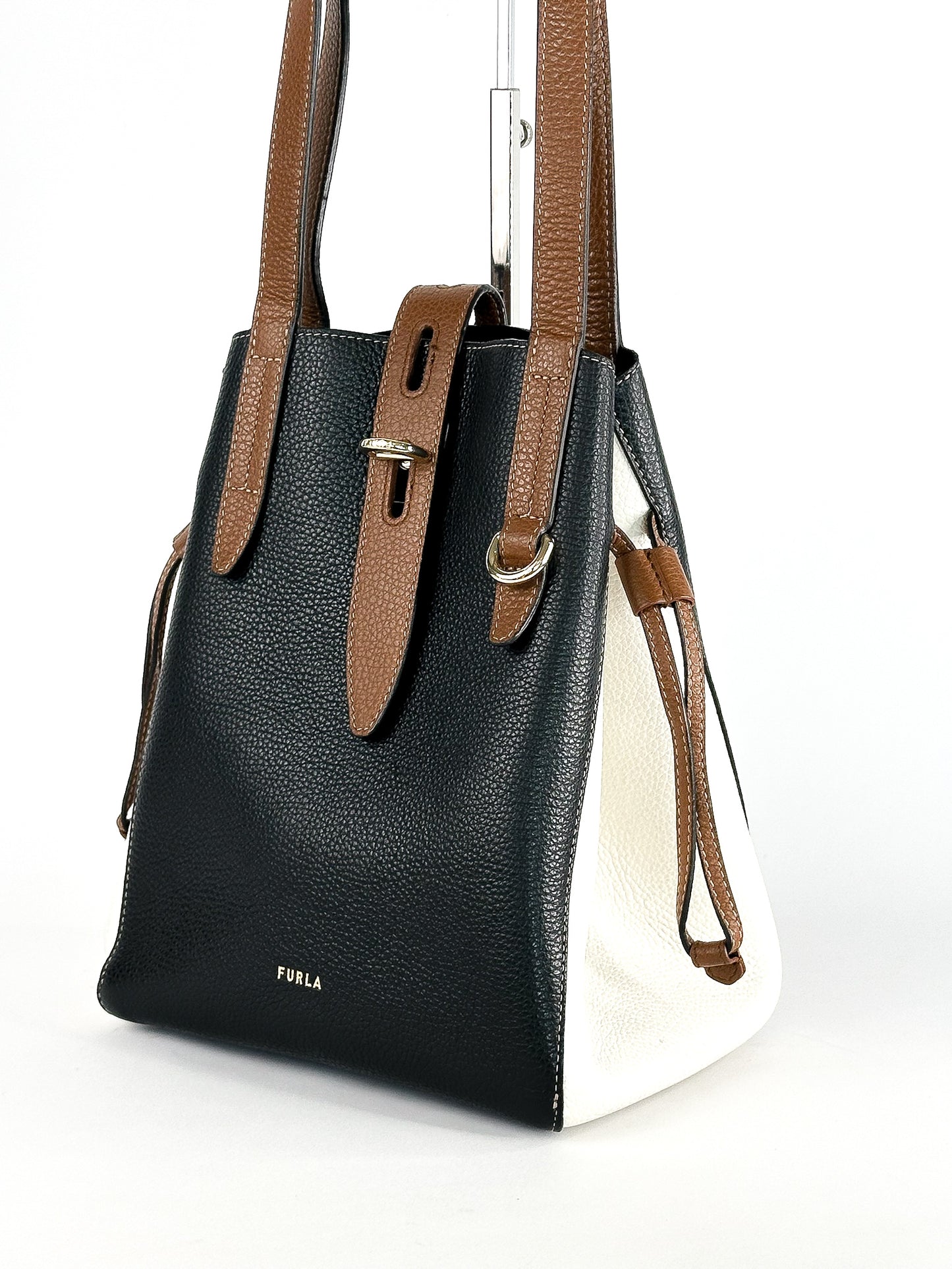 Furla Tote Pebbled Leather Color-block
