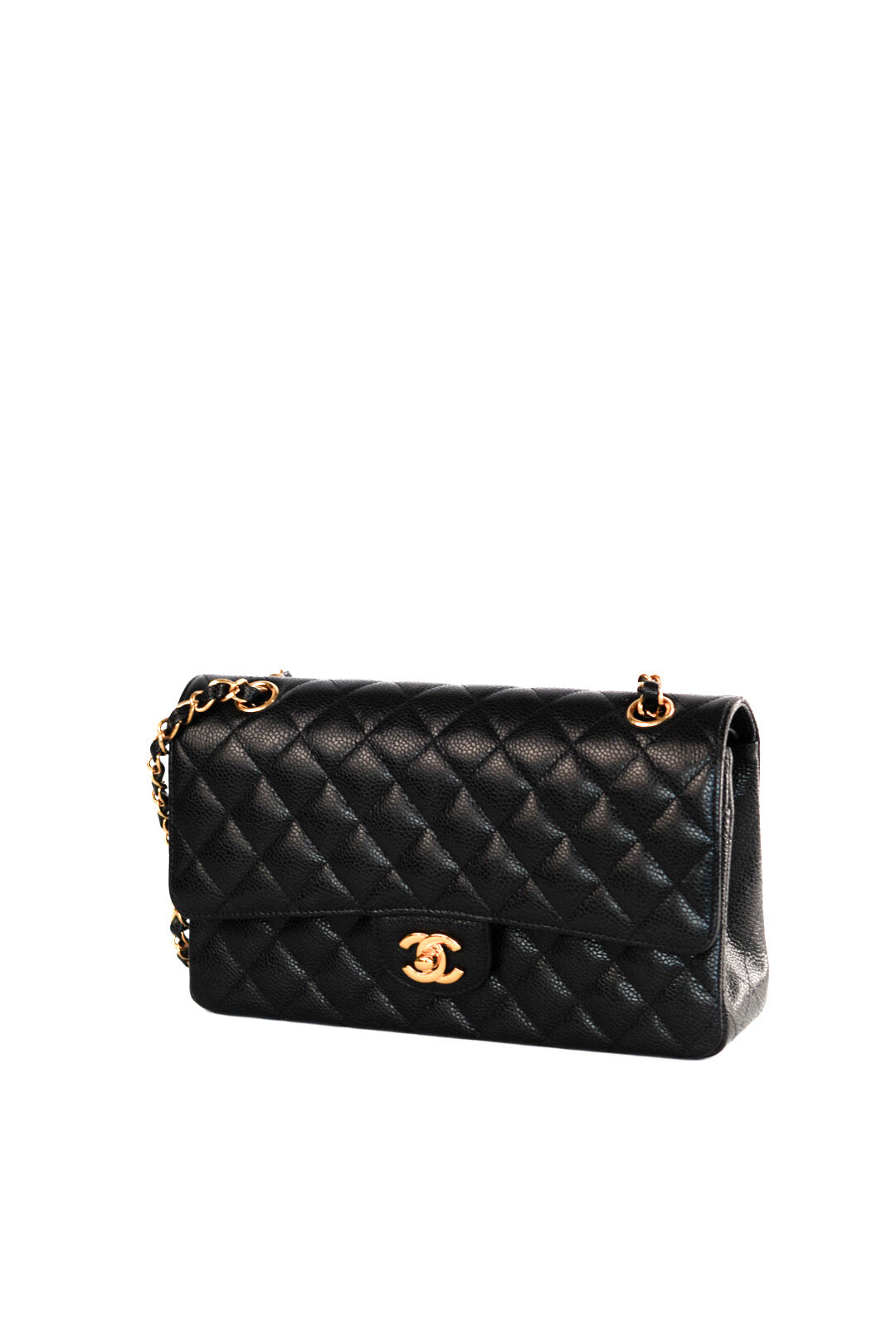 Chanel Classic Double Flap Caviar Leather Gold Hardware