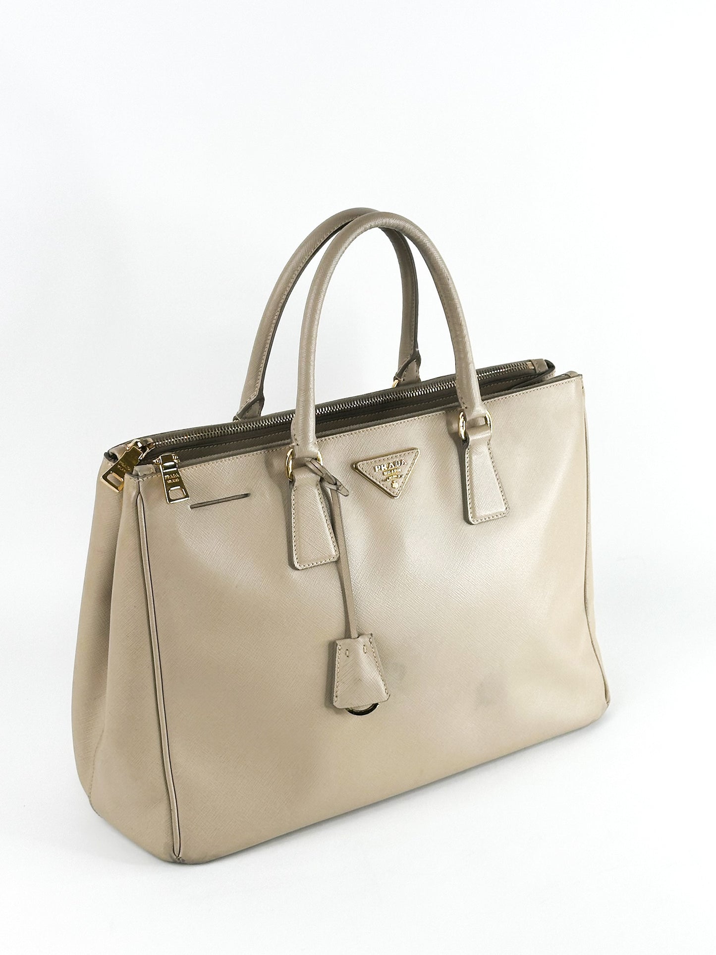 Prada Galleria Saffiano Leather Taupe