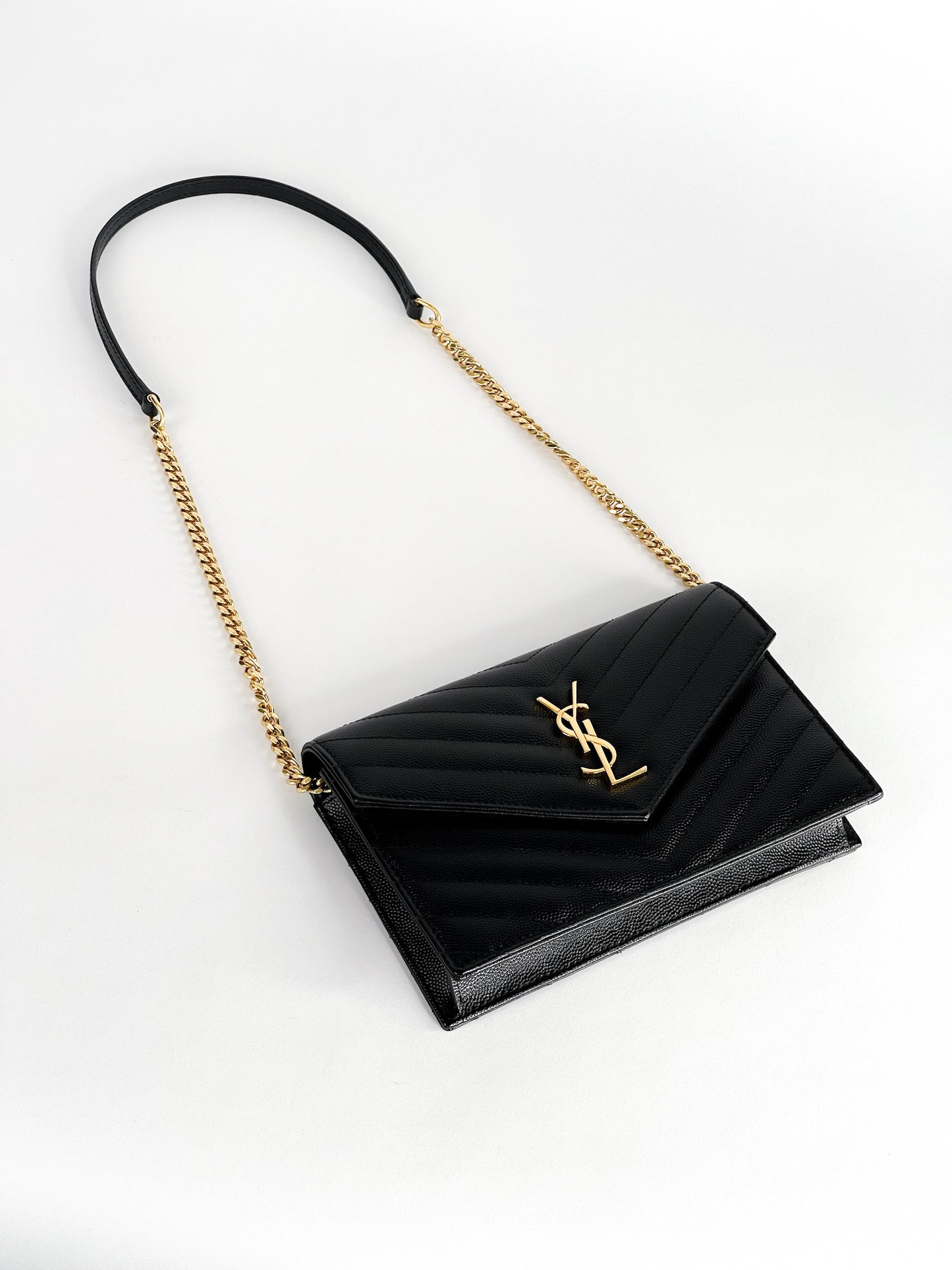 Saint Laurent Matelassé Wallet on Chain
