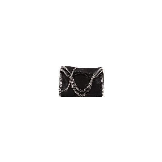 Stella Maccartney Shaggy Deer Falabella Crossbody Bag Black
