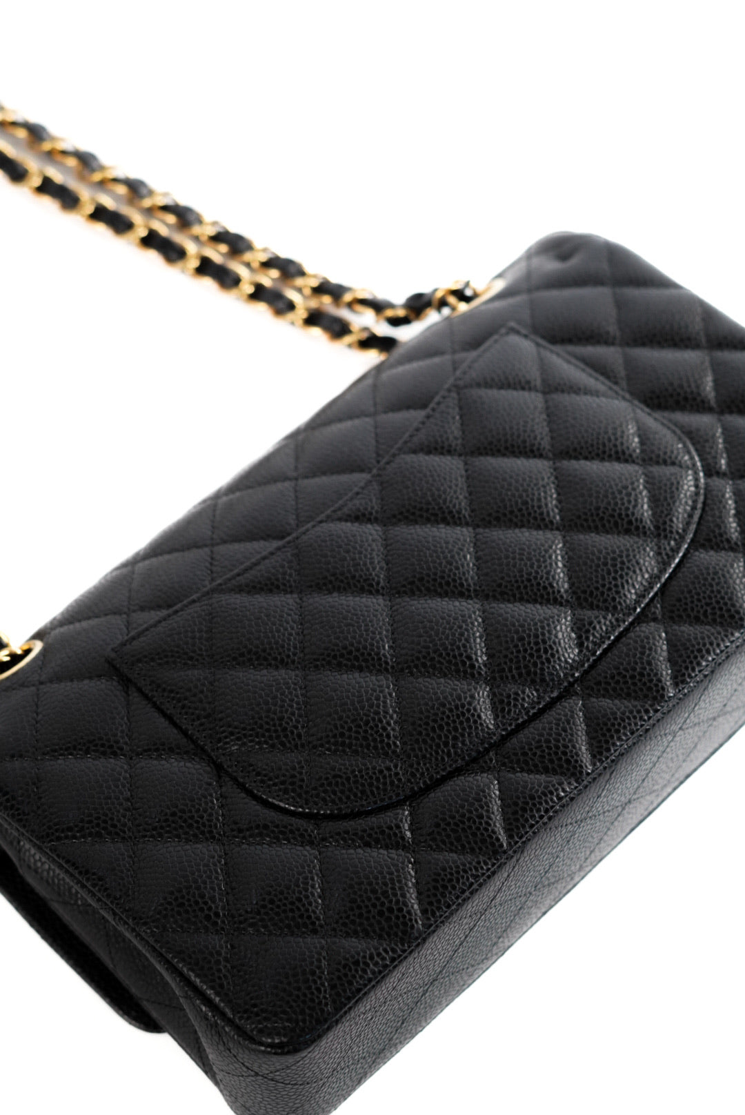 Chanel Classic Double Flap Caviar Leather Gold Hardware