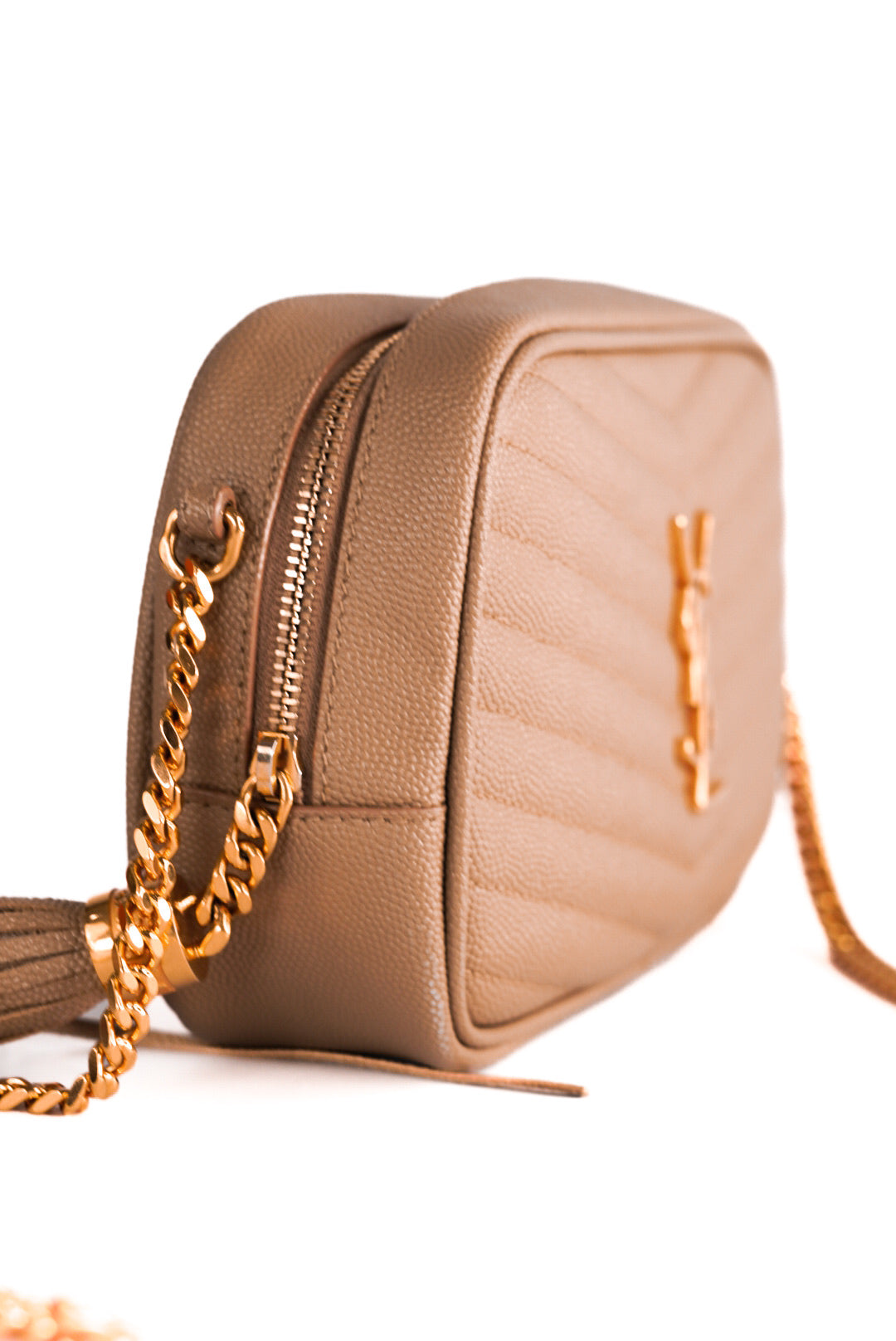 Saint Laurent Grain De Poudre Matelasse Monogram Mini Lou Camera Bag