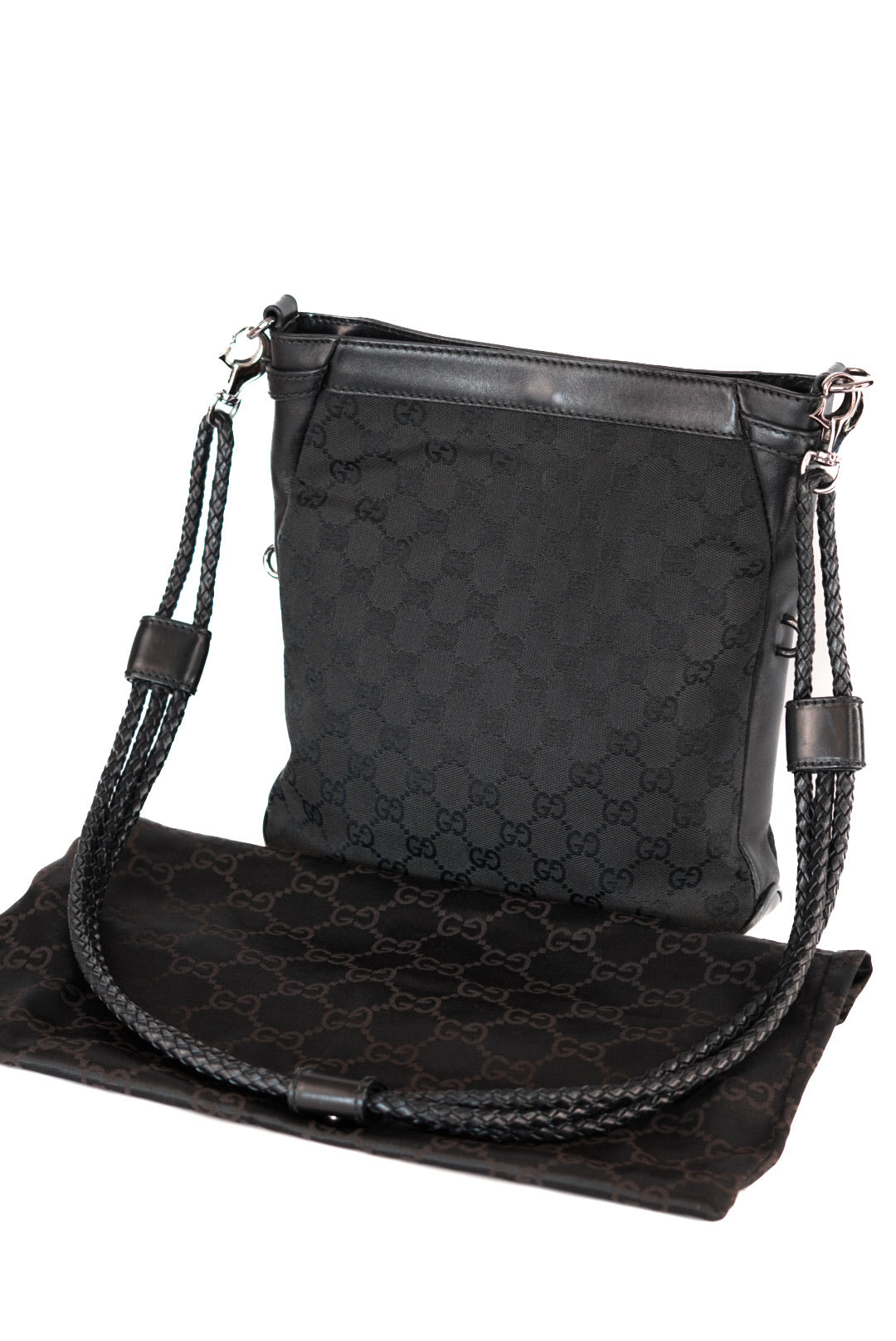 Gucci GG Nylon Flat Messenger Bag