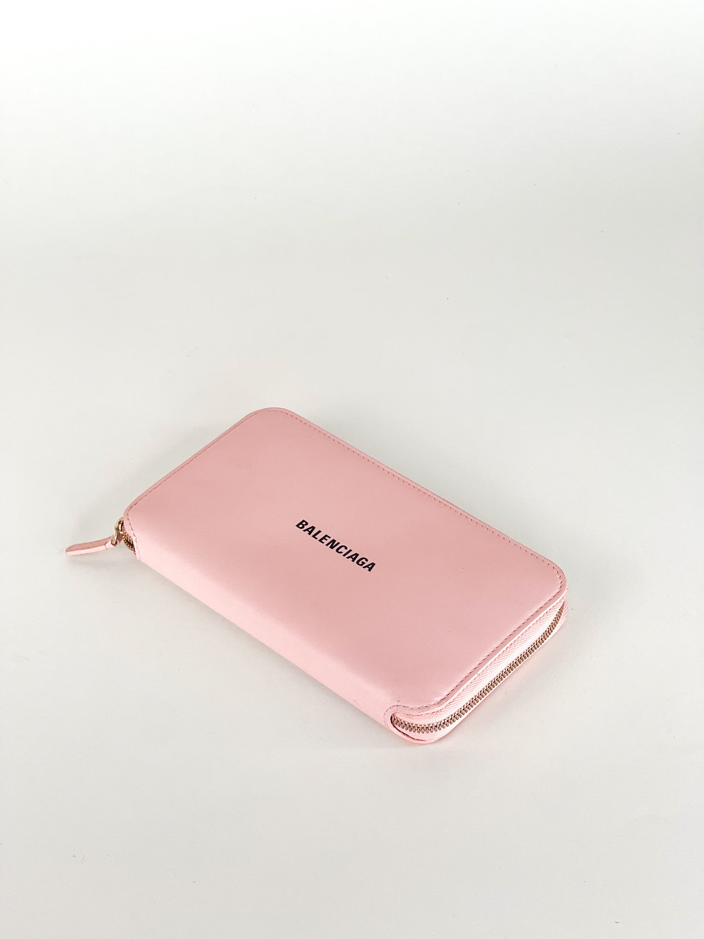 Balenciaga Long Wallet in Pink Leather