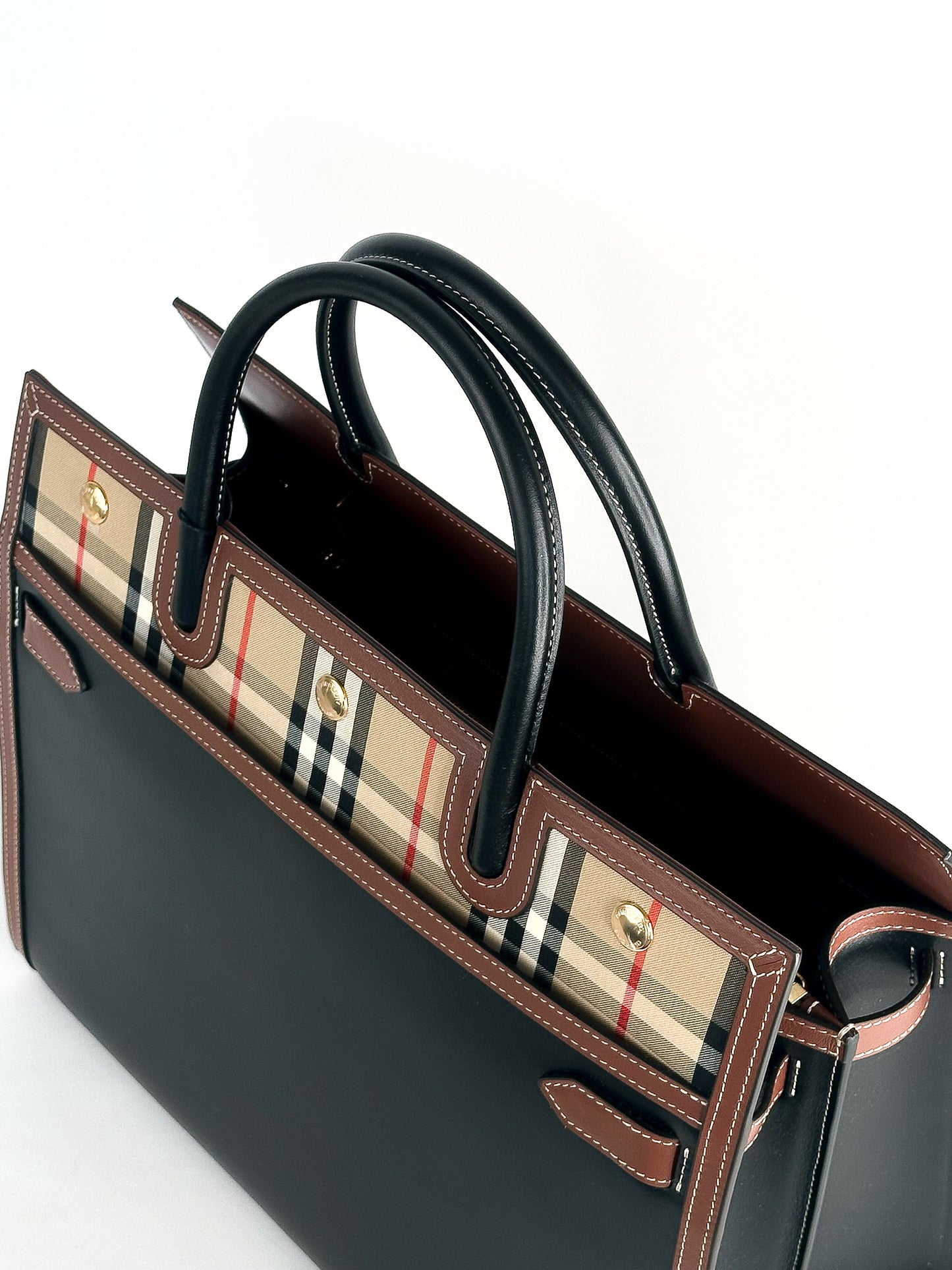 Burberry Vintage Check Title Tote Bag