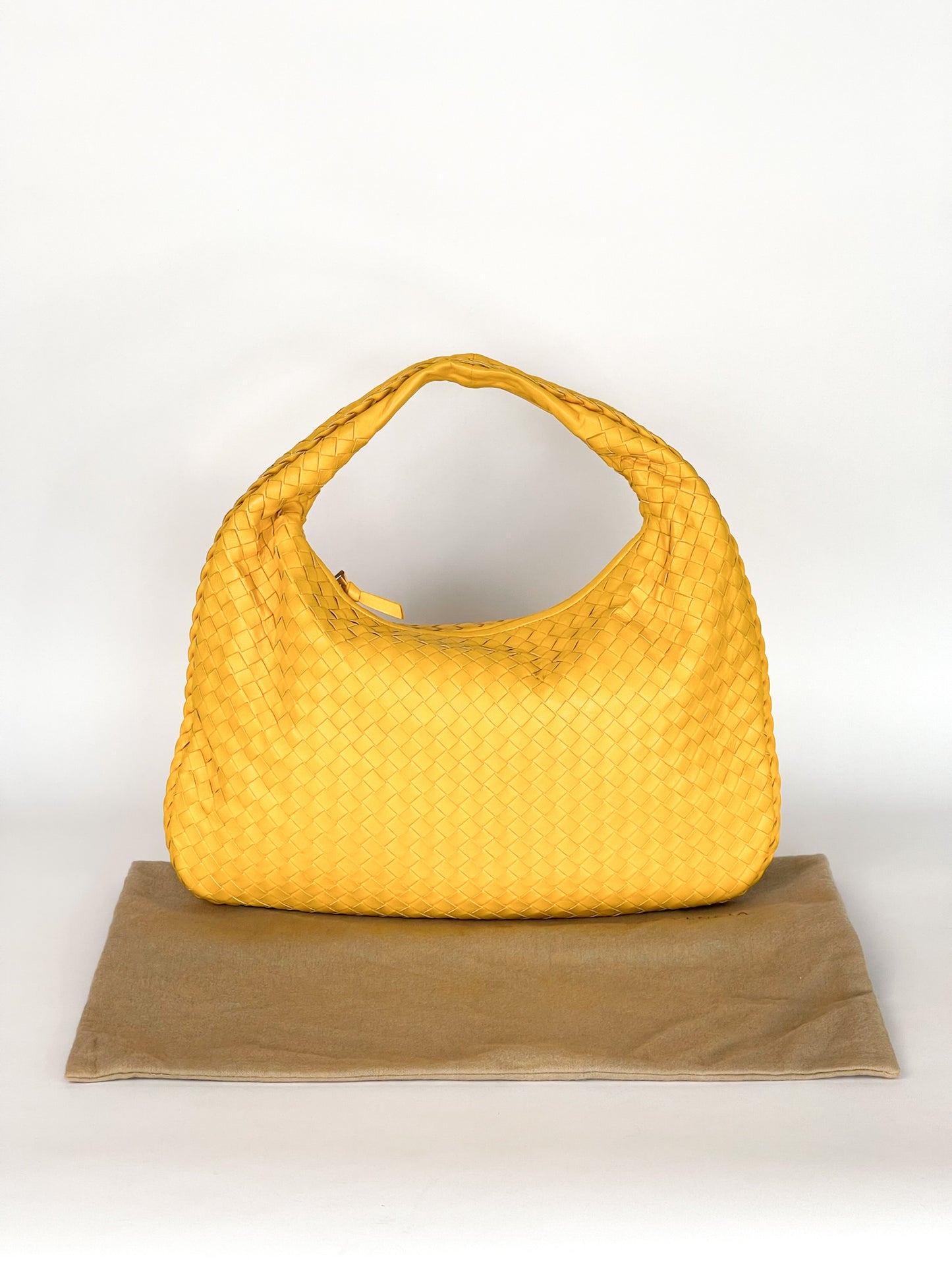 Bottega Veneta Intrecciato Leather Hobo Bag Yellow