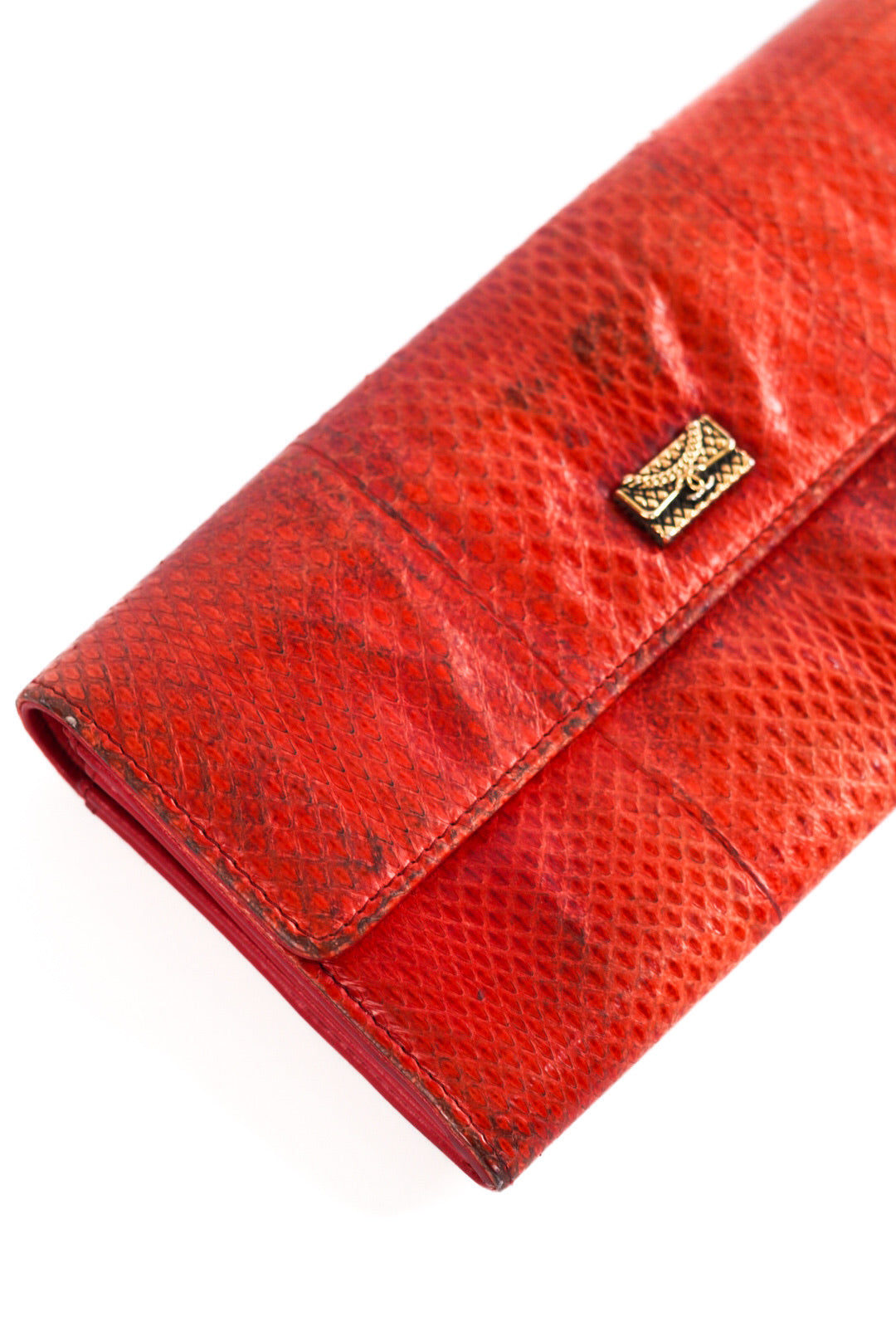 Chanel Python Skin Long Flap Wallet