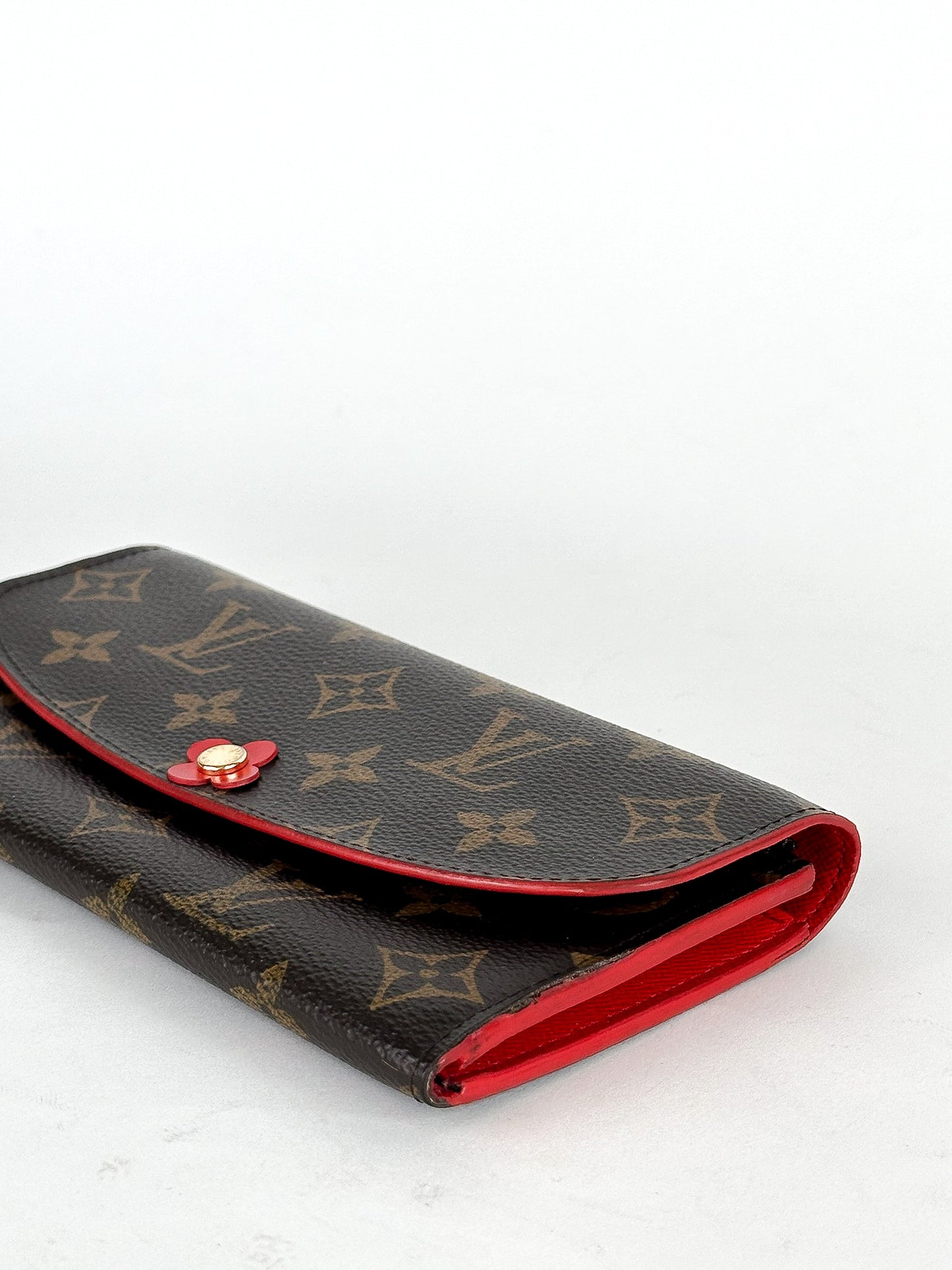 Louis Vuitton Monogram Portefeuille Emily Flower Motif
Bifold Long Wallet Poppy Red