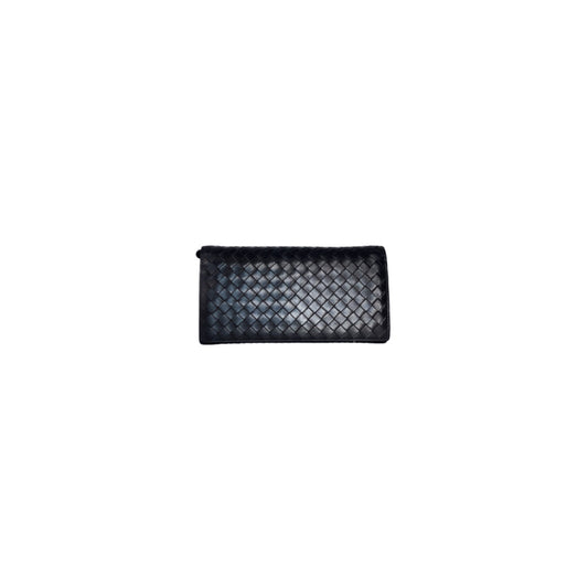 Bottega Veneta Black Intrecciato Leather Continental Wallet