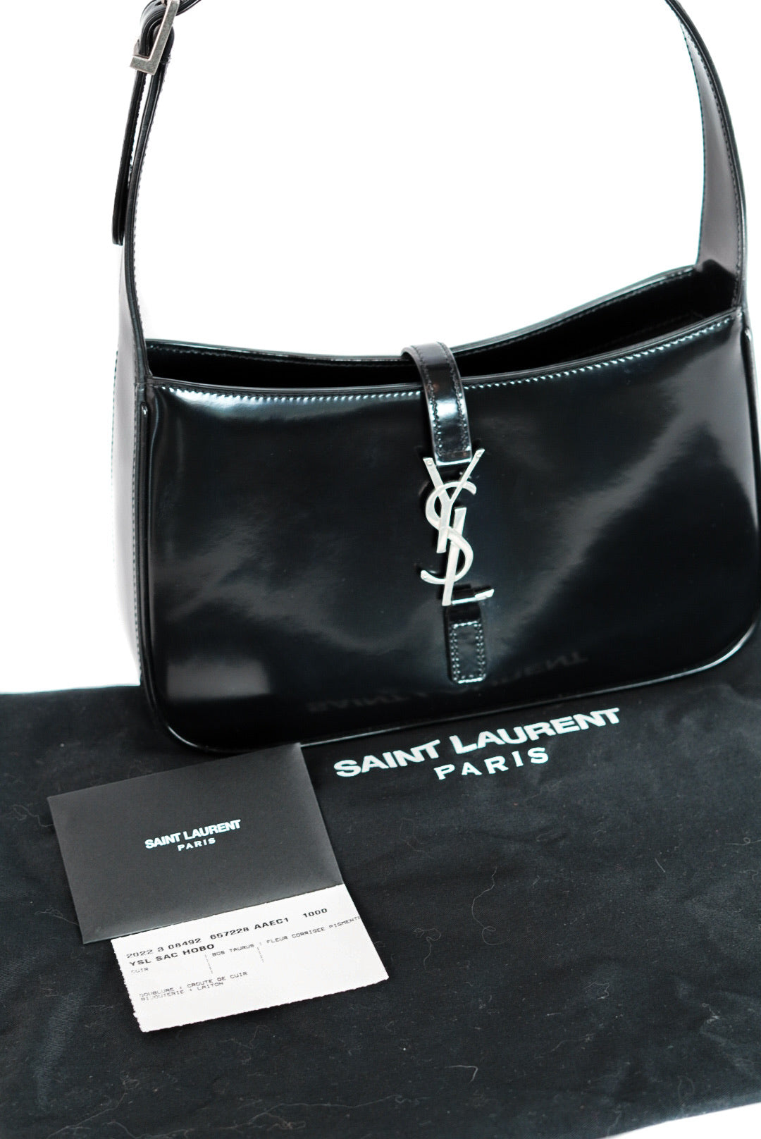 Saint Laurent Mini Le 5 A 7 Hobo Bag Black