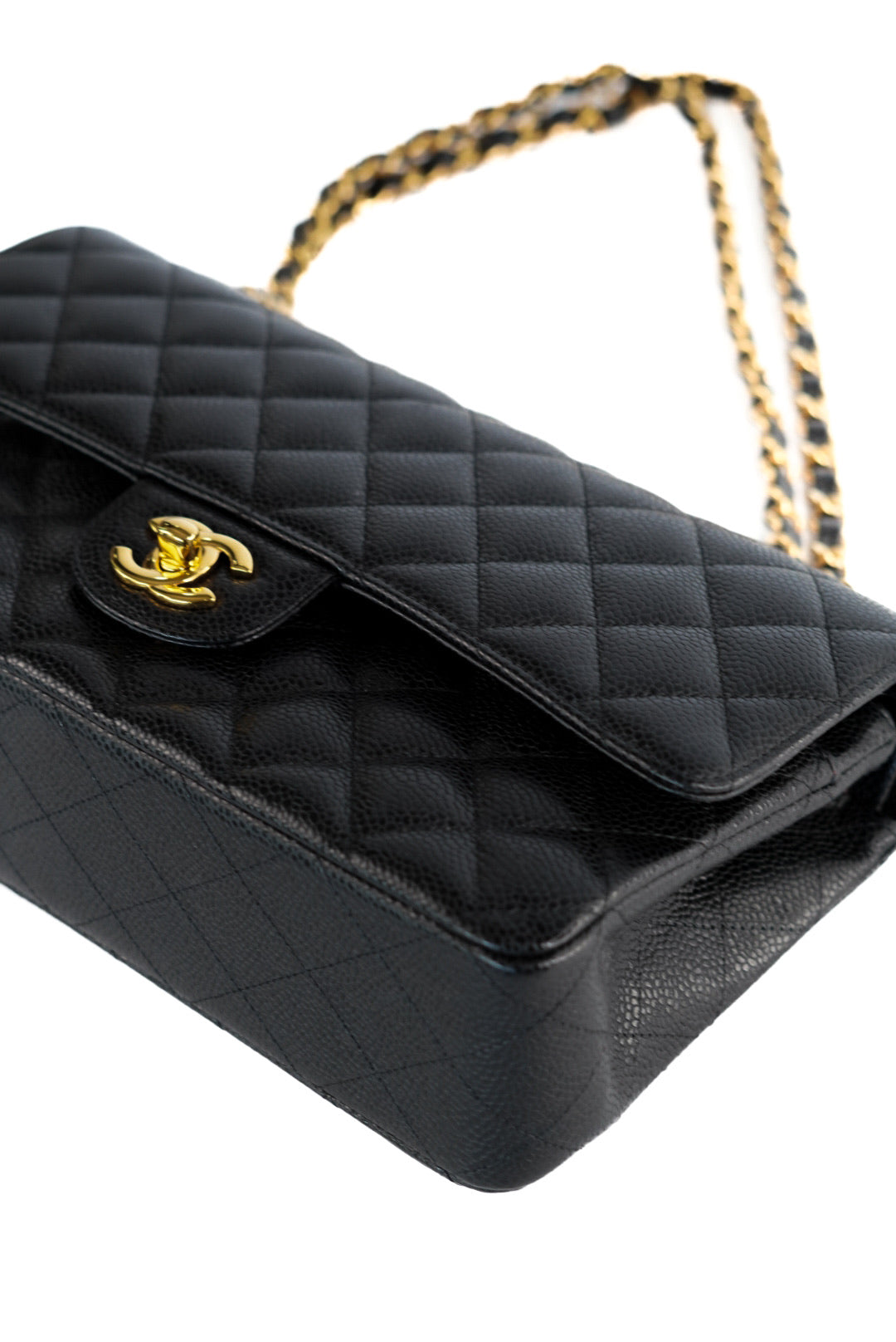 Chanel Classic Double Flap Caviar Leather Gold Hardware