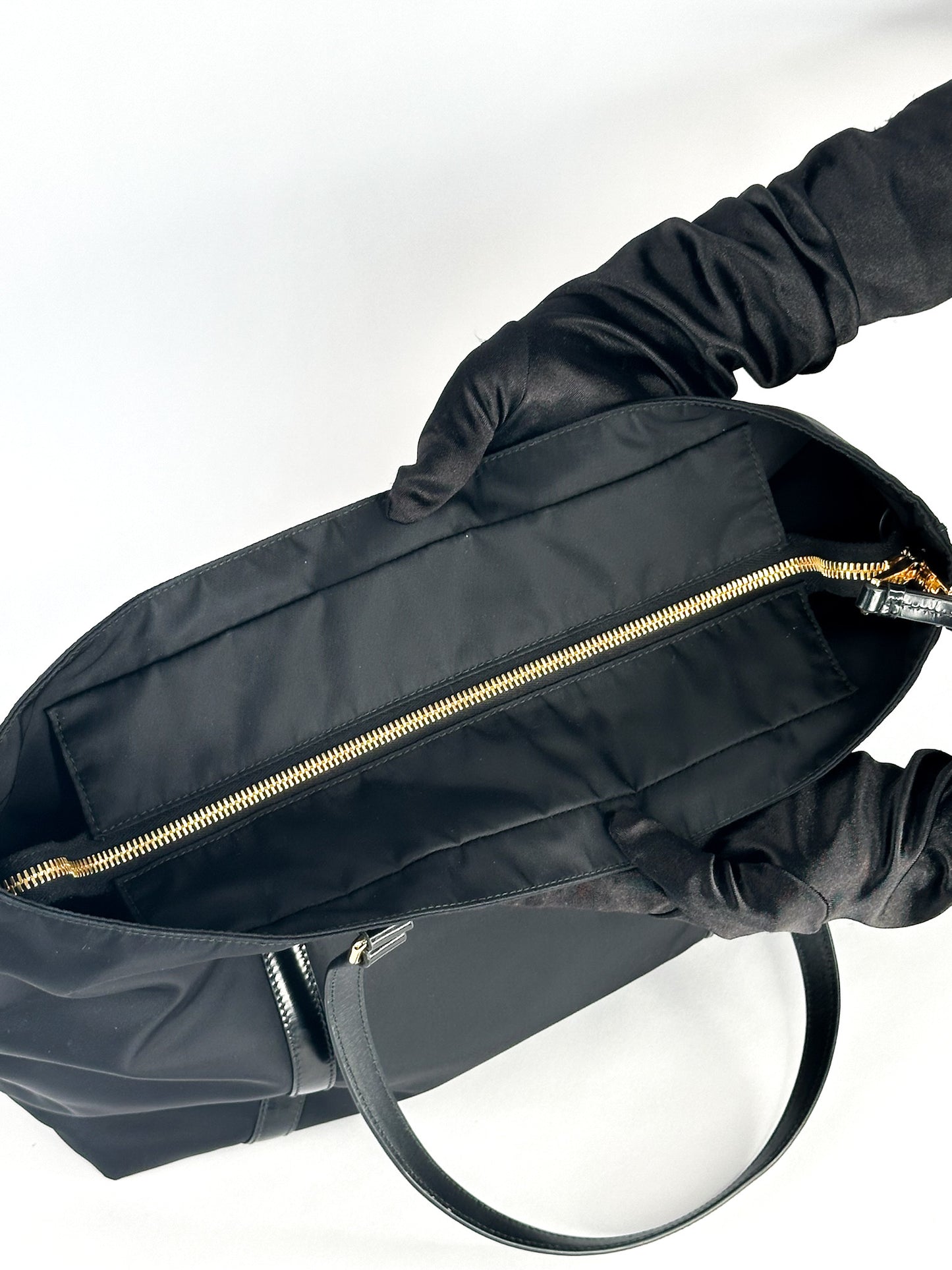 Prada Black Tessuto Nylon Spazzolato