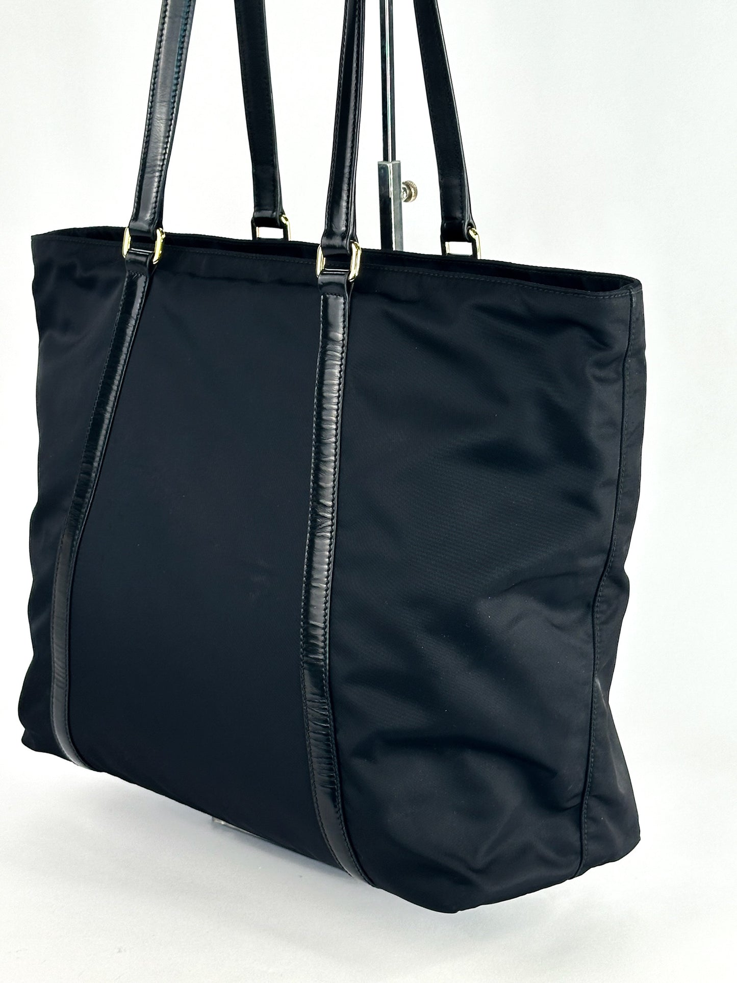 Prada Black Tessuto Nylon Spazzolato