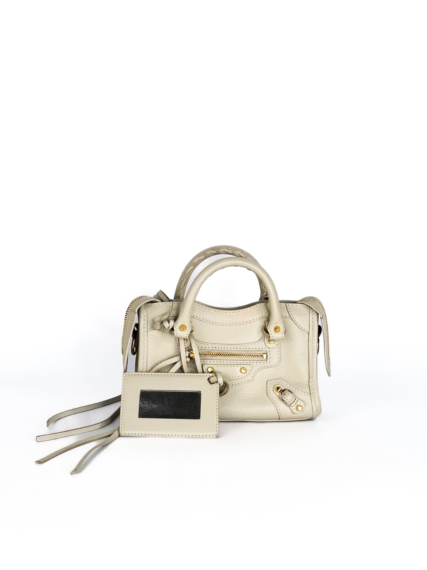 Balenciaga City Nano Blanc Creme Gold Hardware