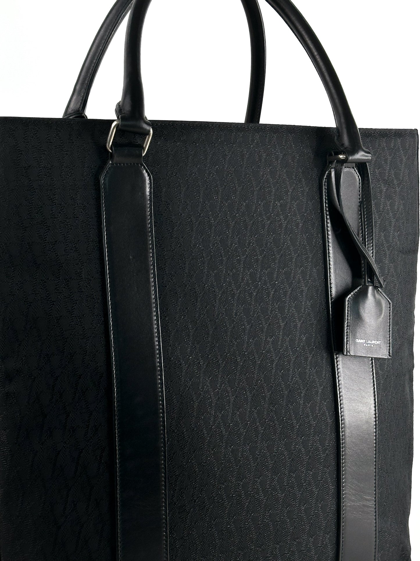 Saint Laurent Toile Classic Monogram Tote Bag Black