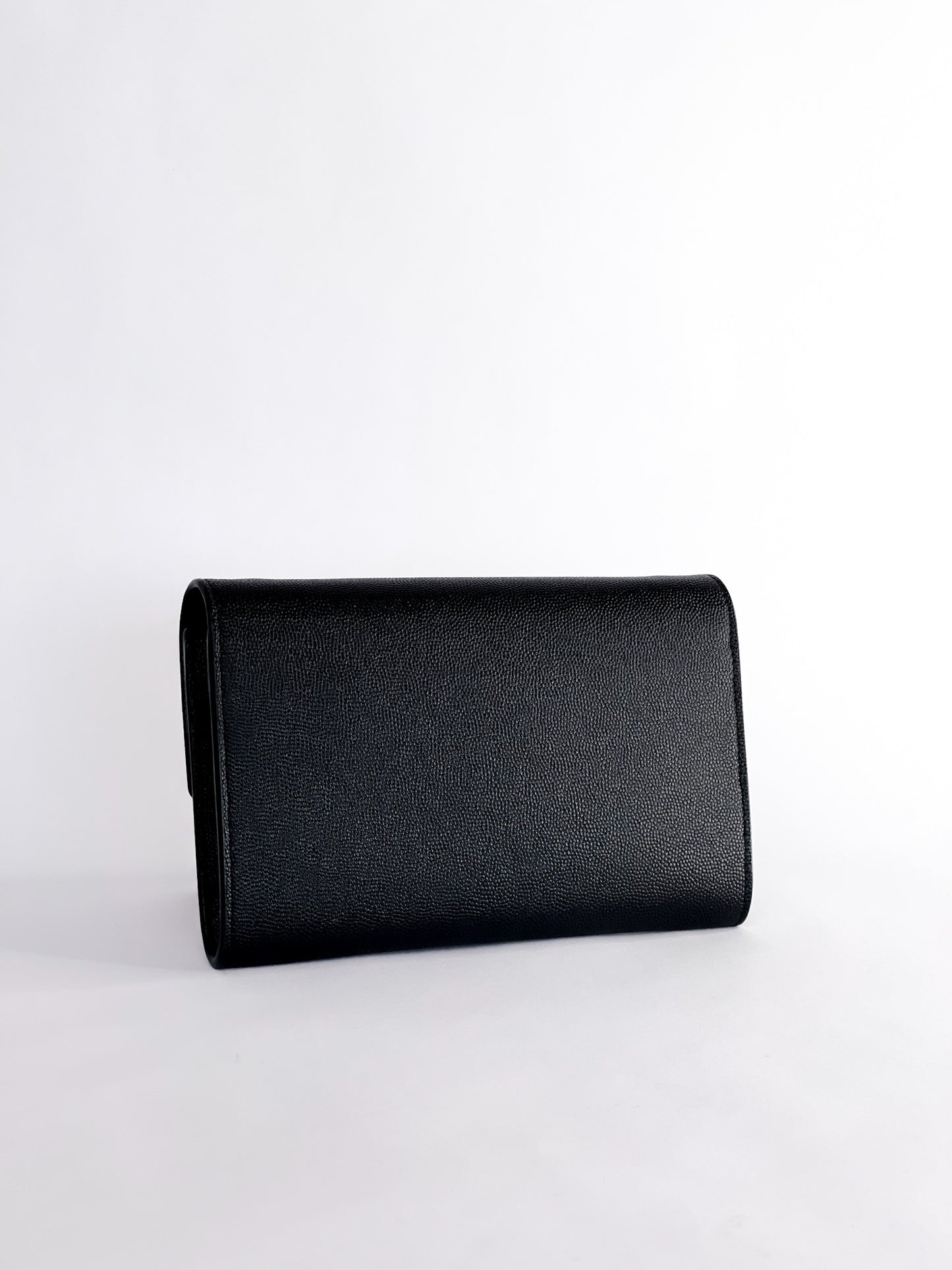 Saint Laurent Uptown Leather Wallet on Chain Black