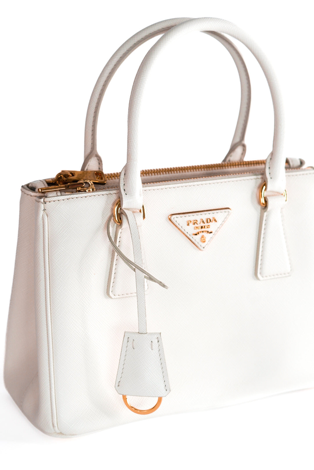 Prada Small Saffiano Galleria White
