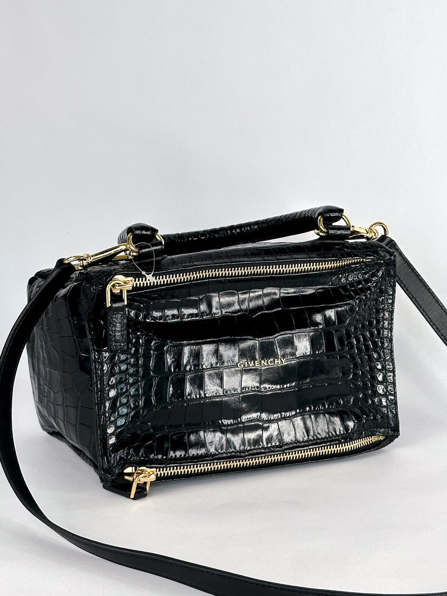Givenchy Pandora Small Croc Embossed Bag