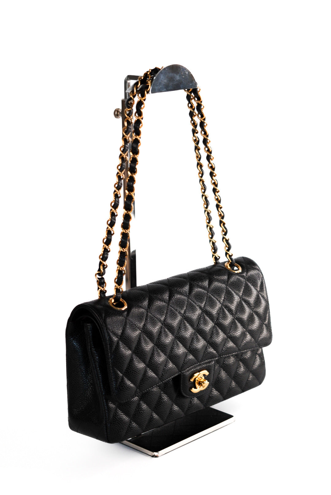 Chanel Classic Double Flap Caviar Leather Gold Hardware