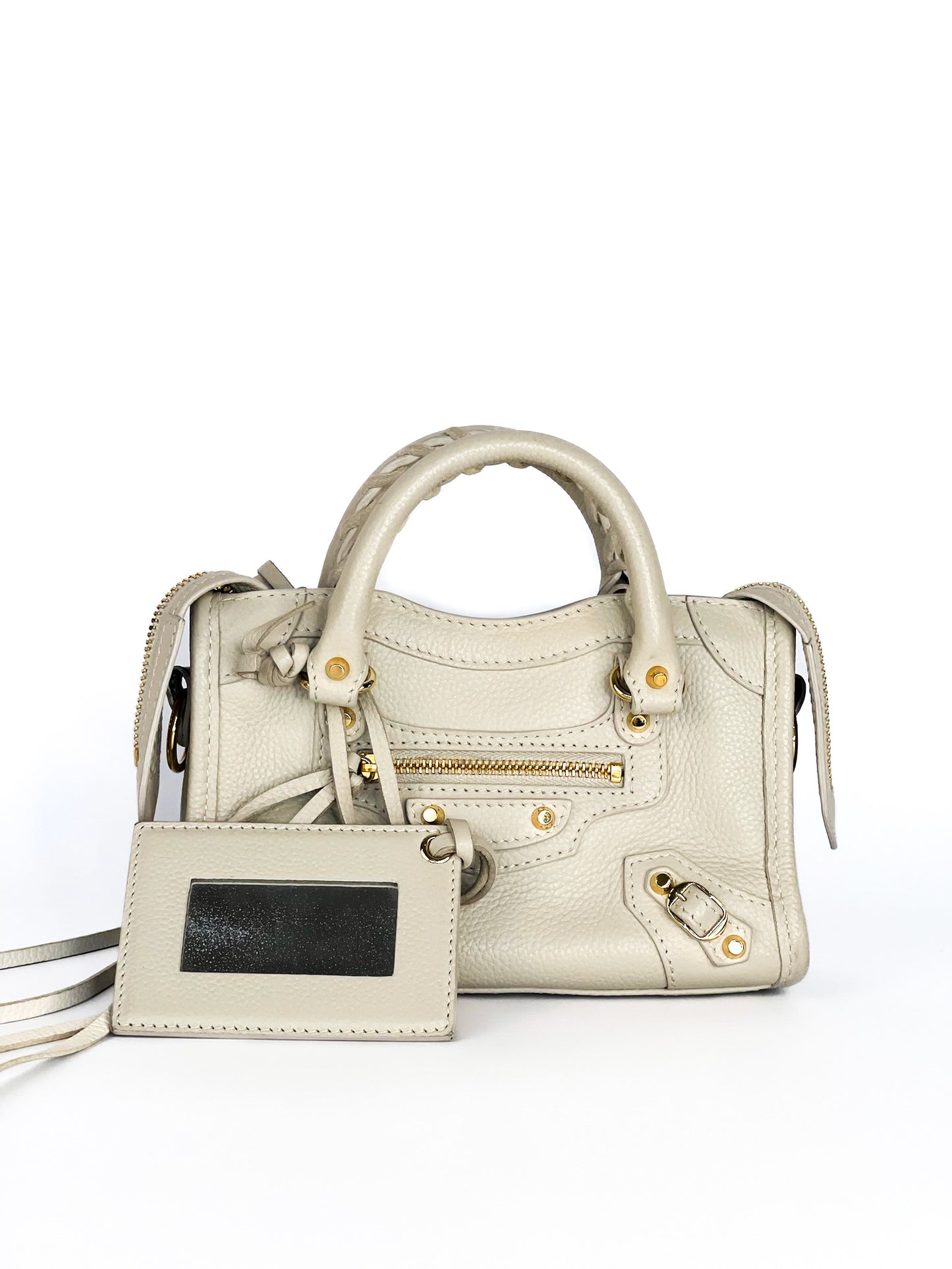 Balenciaga City Nano Blanc Creme Gold Hardware