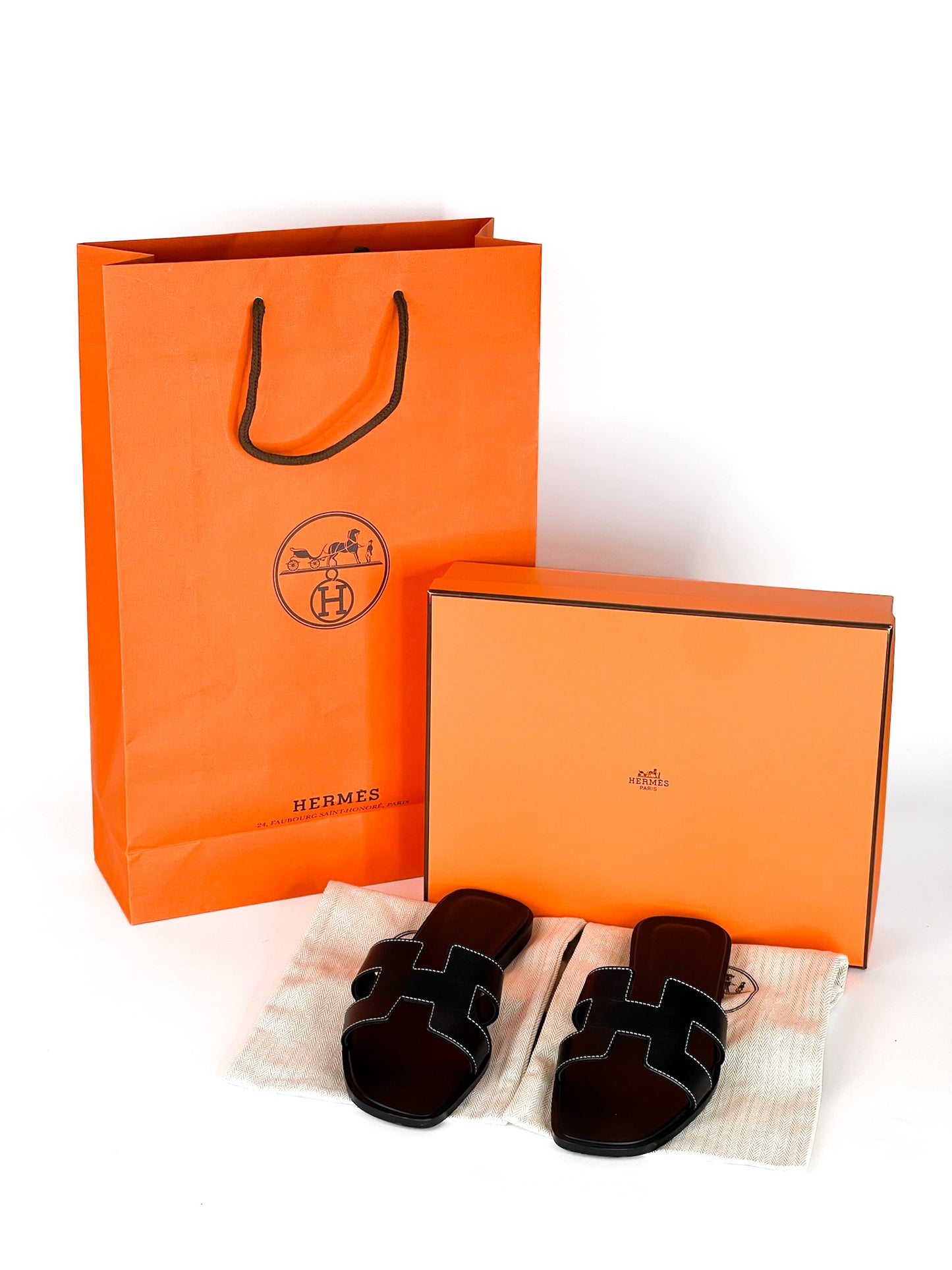 Hermes Oran Sandals Size 37