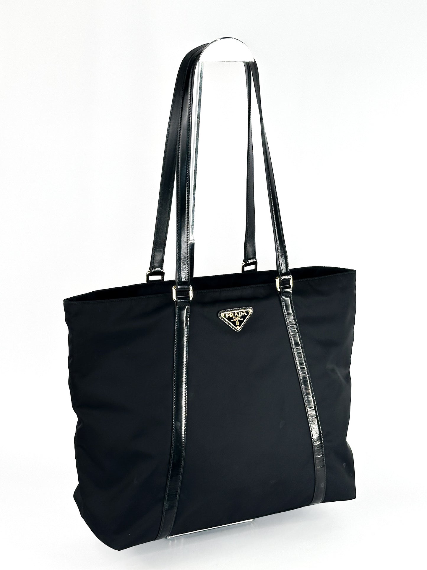 Prada Black Tessuto Nylon Spazzolato