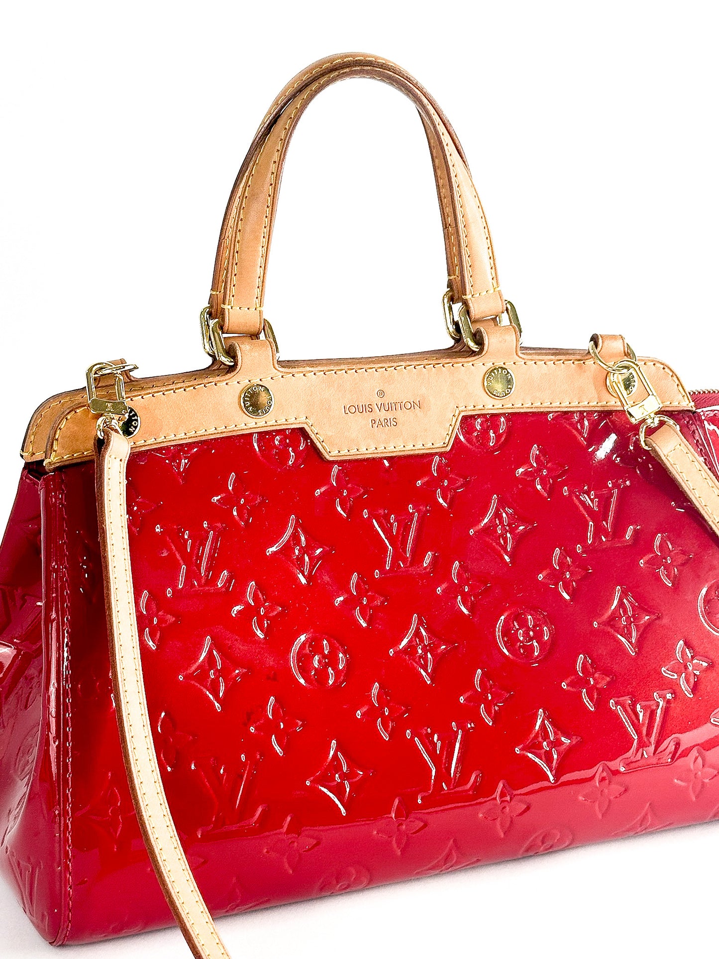 Louis Vuitton Pomme D'Amour Monogram Vernis Brea PM Bag