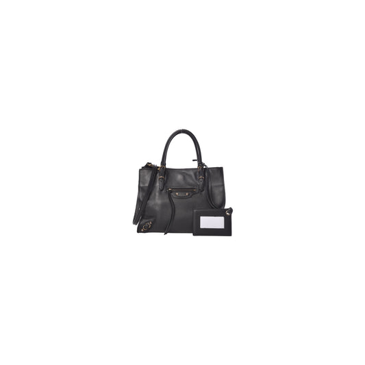 Balenciaga Calfskin Papier Mini A4 Tote Black