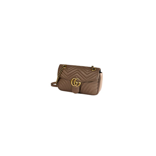 Gucci Calfskin Matelasse Small GG Marmont Shoulder Bag