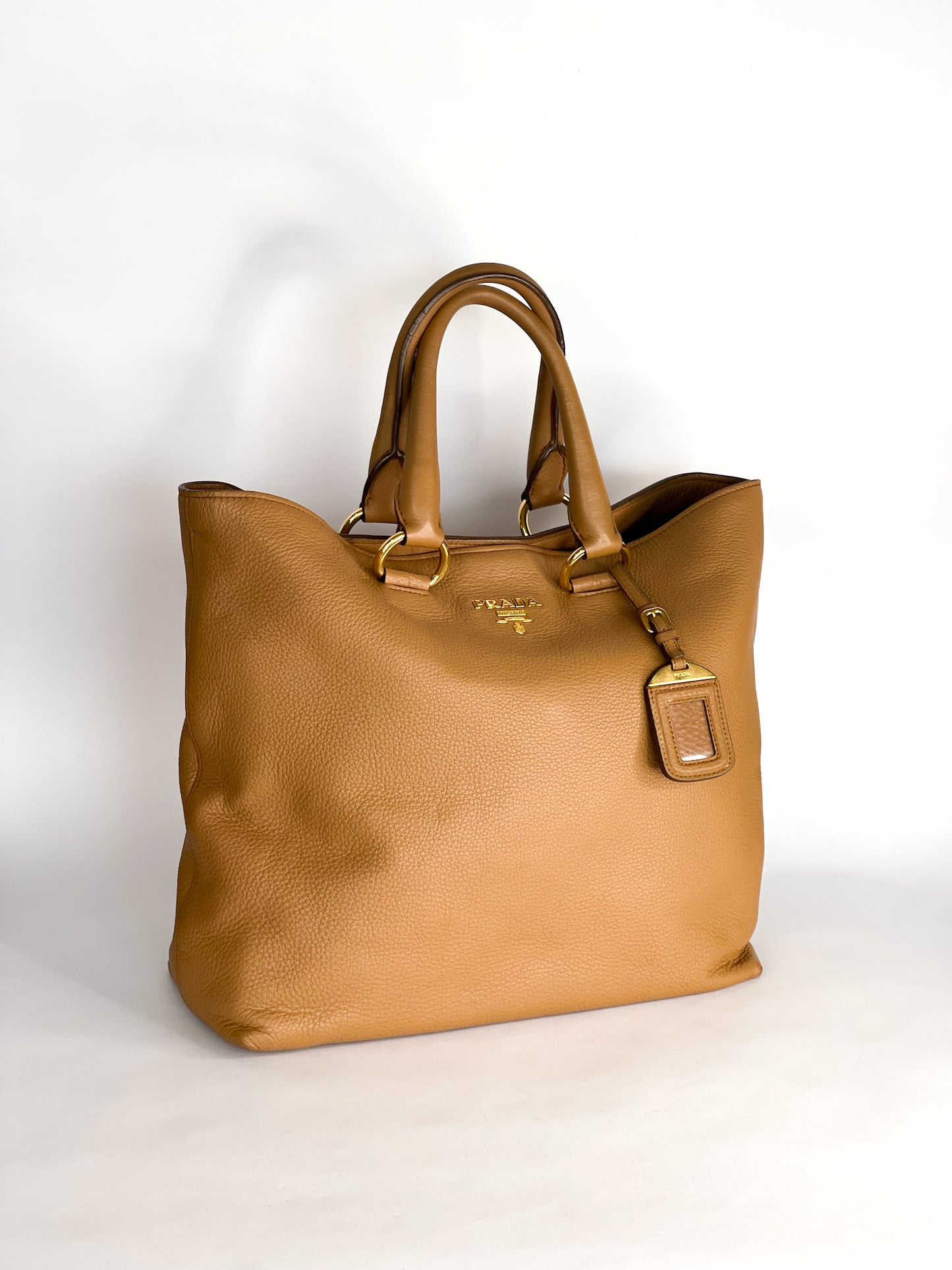 Prada Vitello Daino Leather Two Way Tote Bag