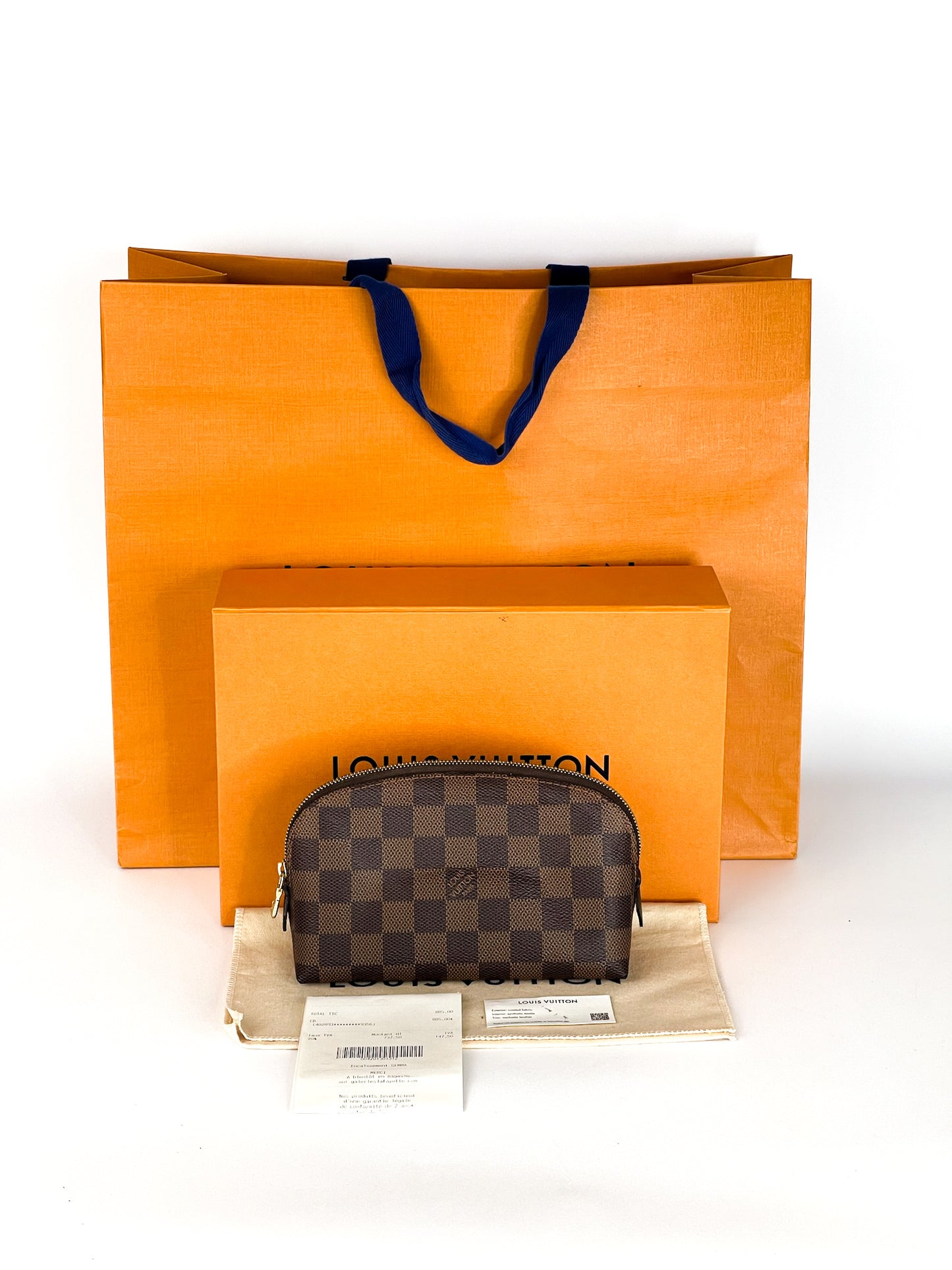 Louis Vuitton Cosmetic Pouch PM Damier Ebene Canvas