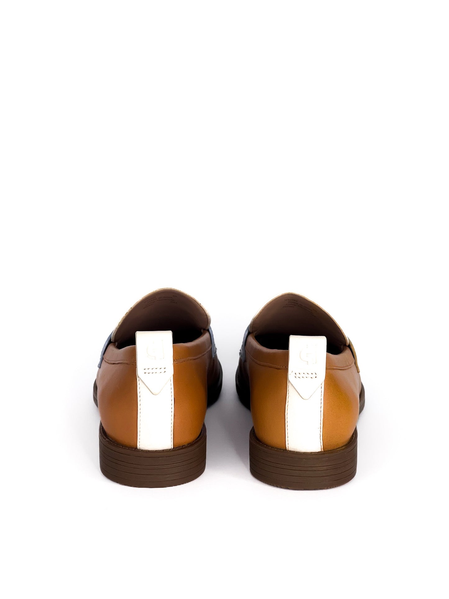 Cole Haan Leather Stassi Penny Loafer Brown & White Size 6