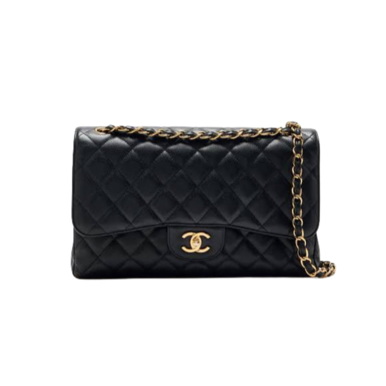 Chanel Classic Double Flap Caviar Leather Gold Hardware