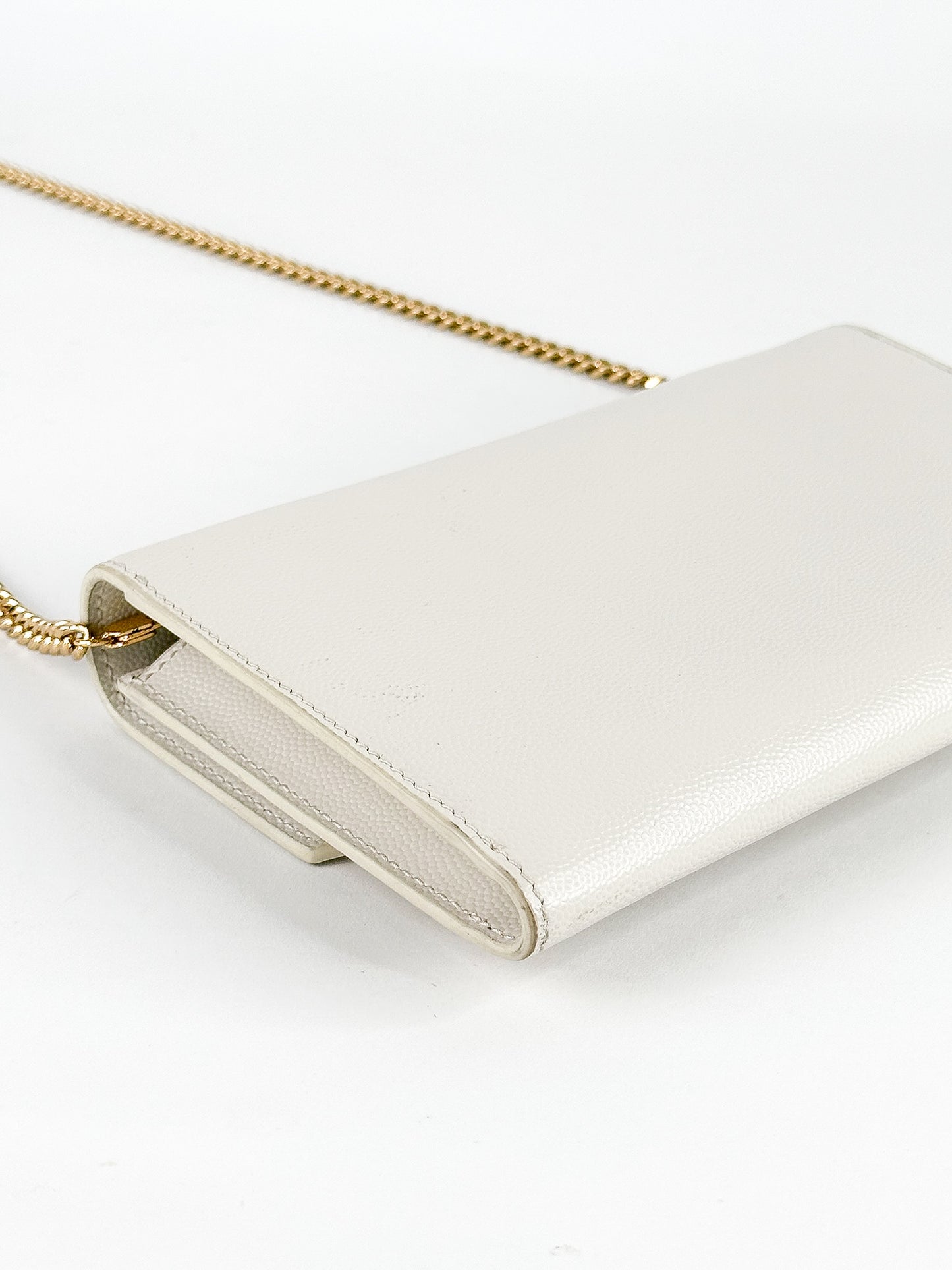 Saint Laurent Uptown Leather Wallet on Chain