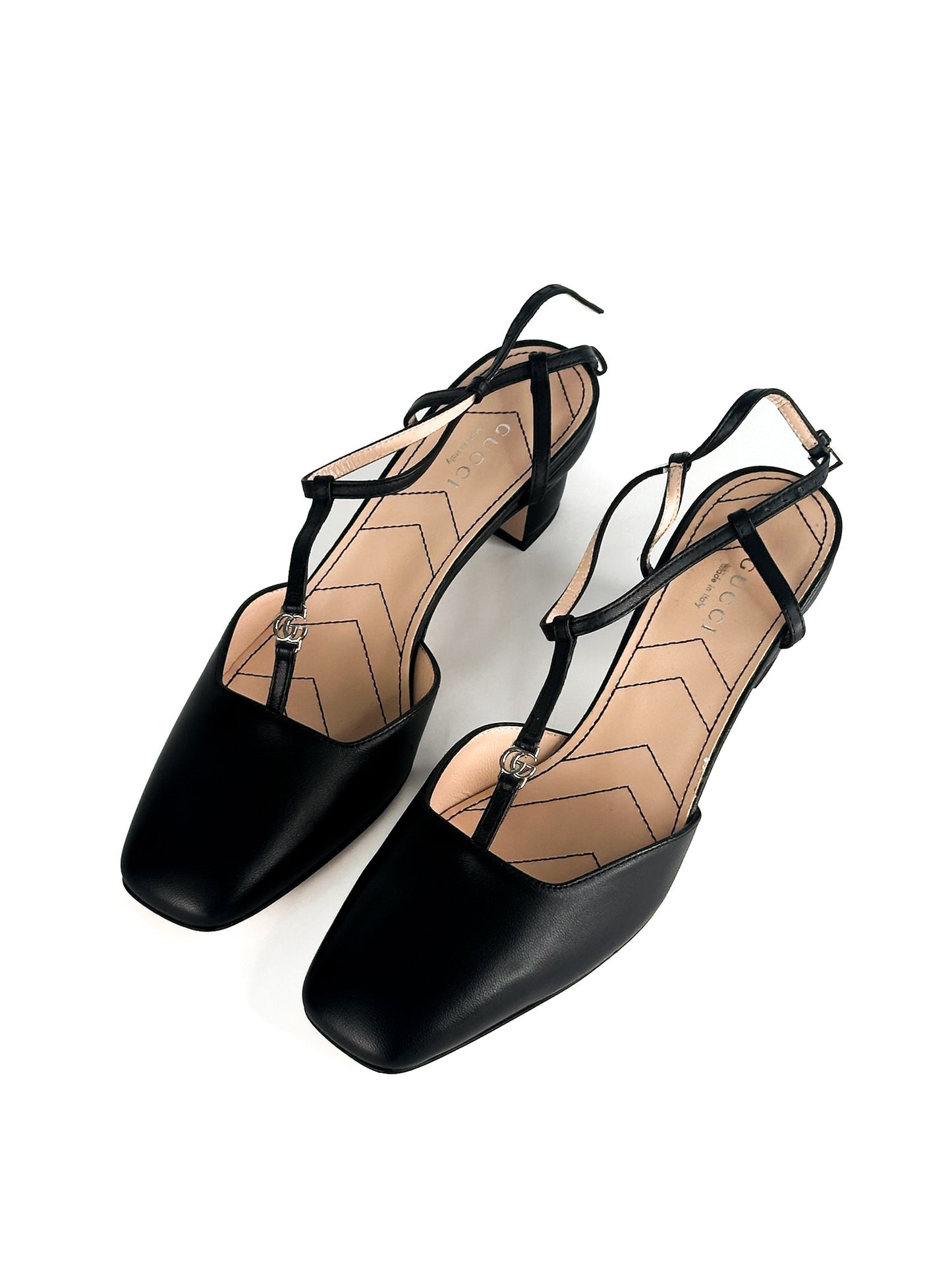 Gucci Petite GG Slingback Pumps Size 37