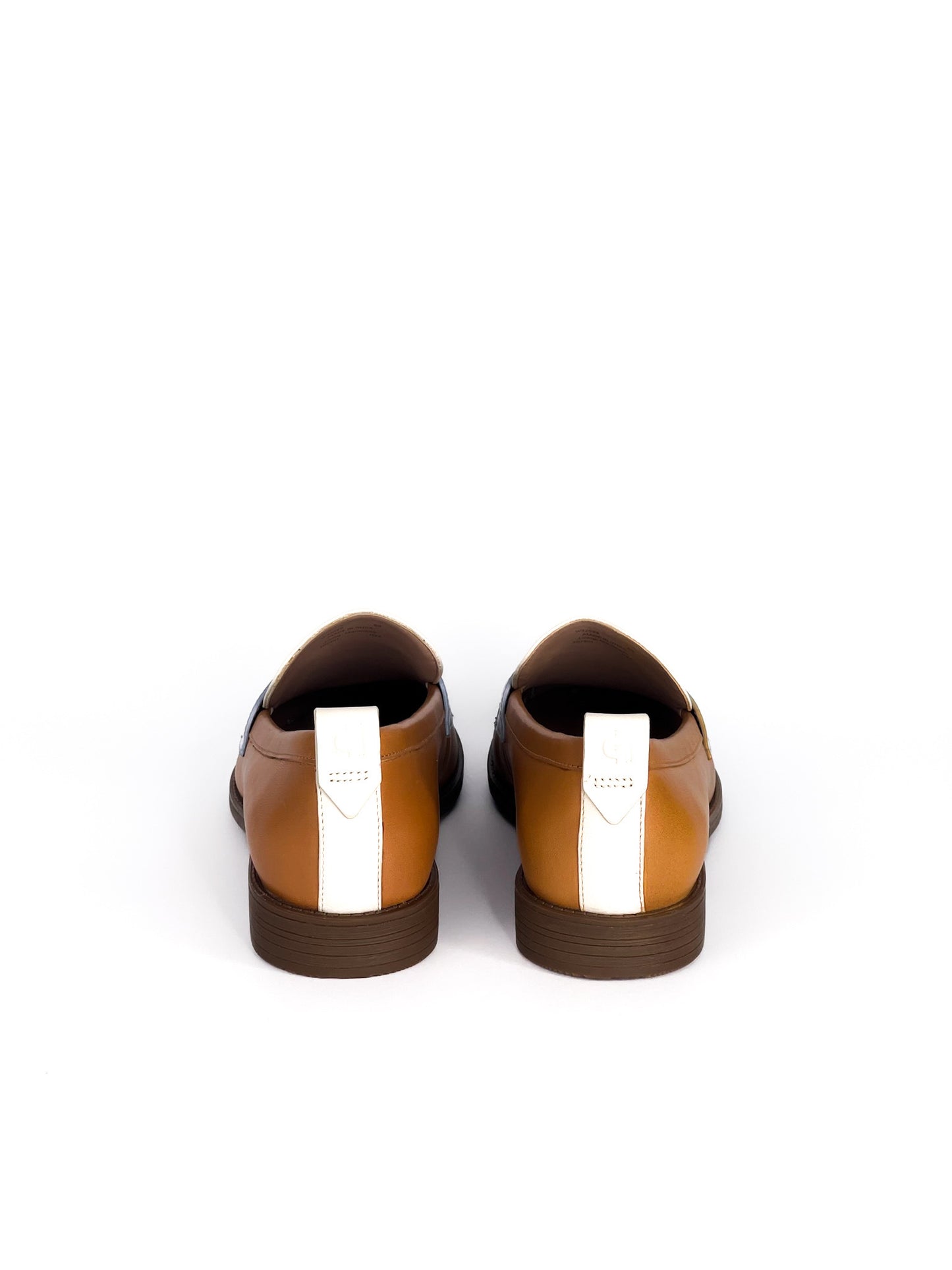 Cole Haan Leather Stassi Penny Loafer Brown & White Size 6