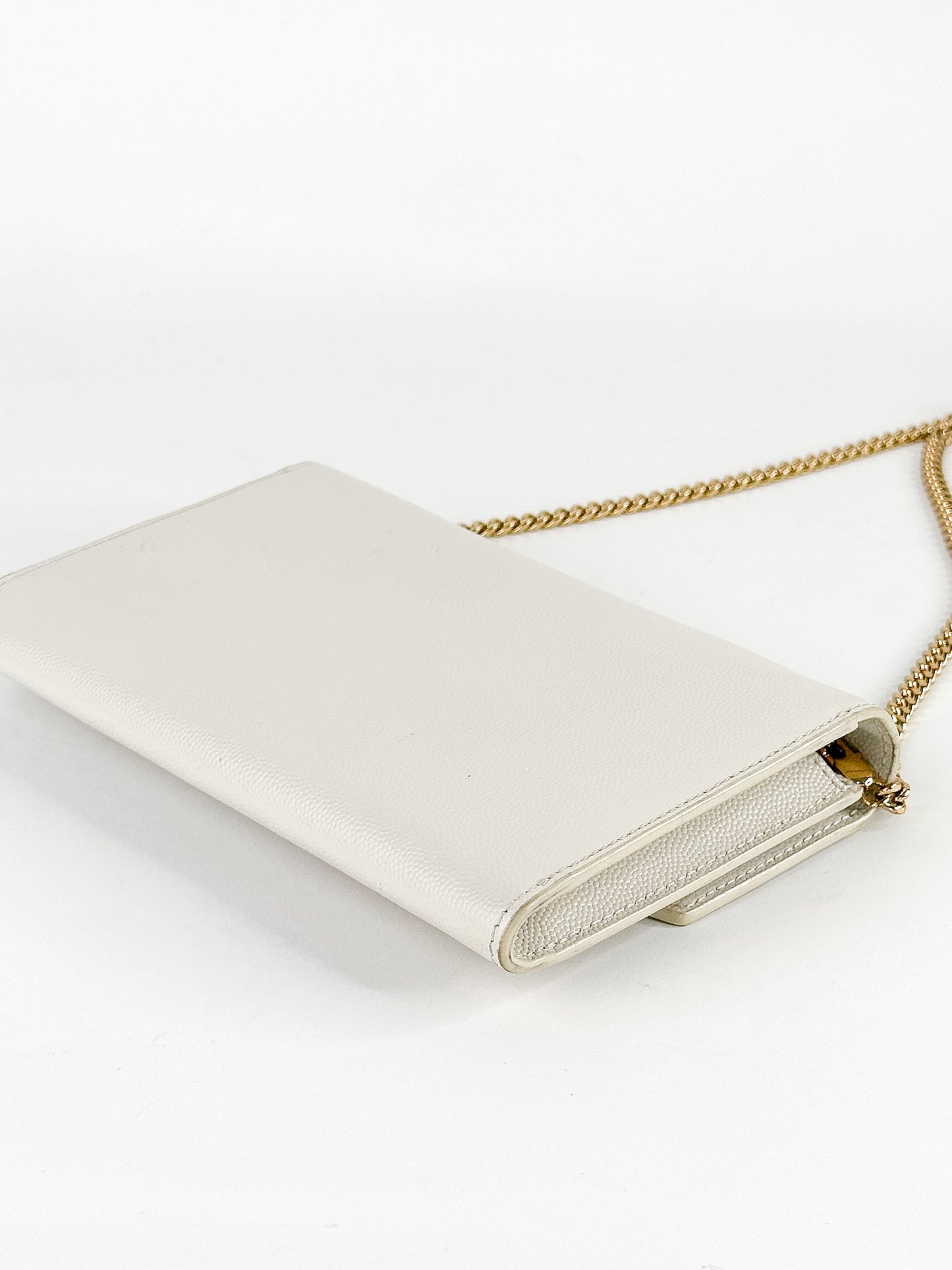 Saint Laurent Uptown Leather Wallet on Chain