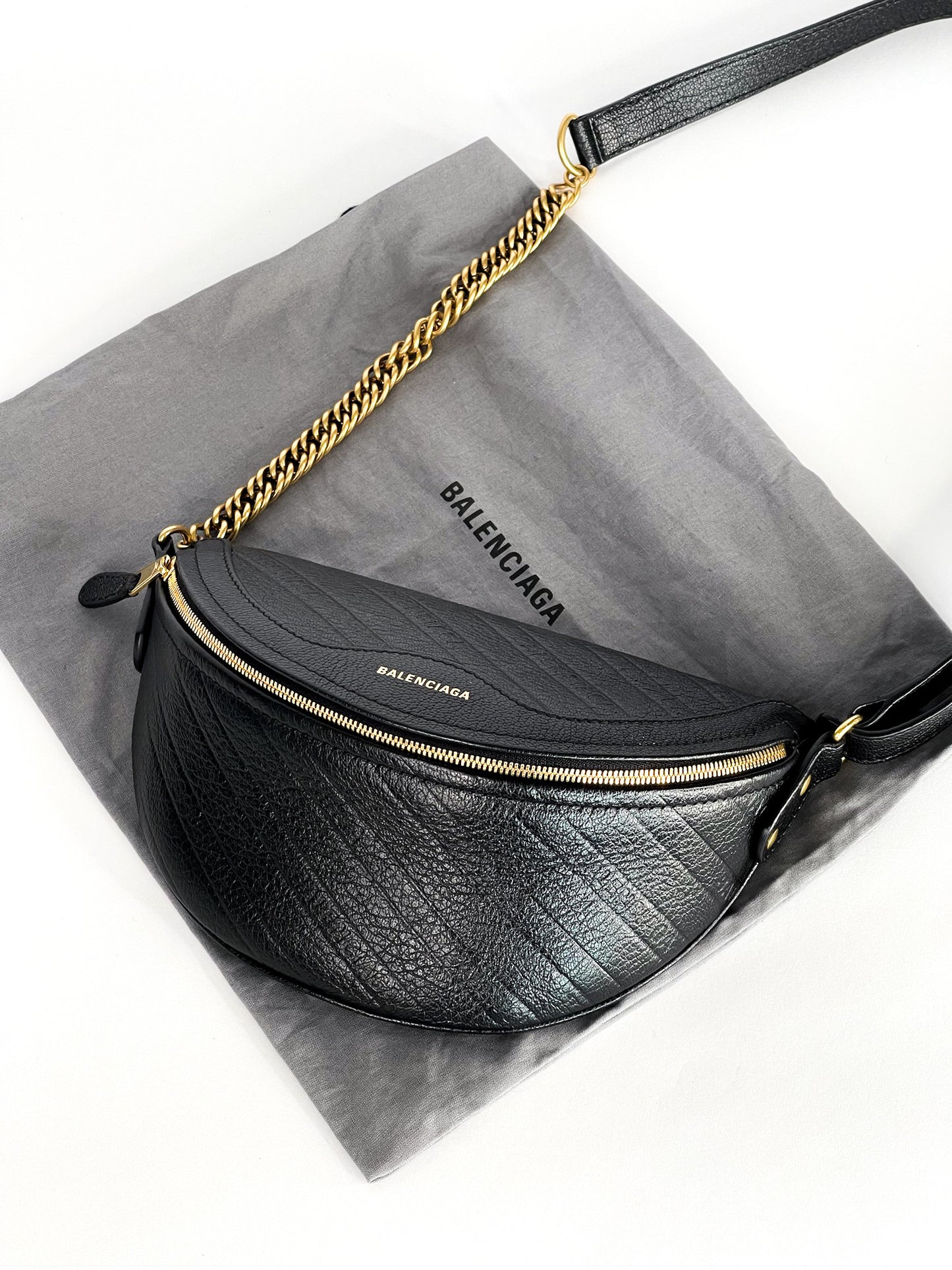 Balenciaga Leather Souvenir Belt Bag