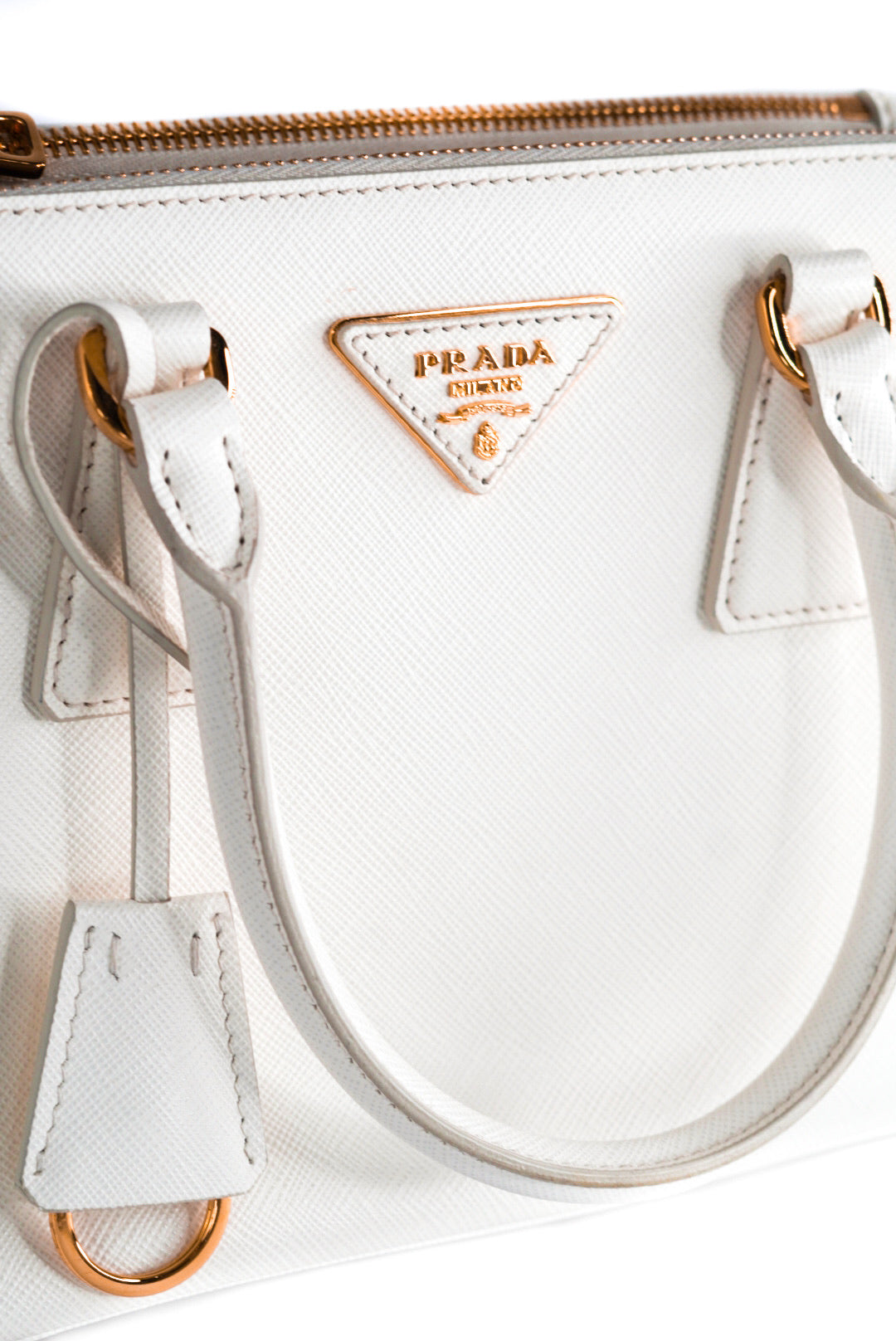 Prada Small Saffiano Galleria White