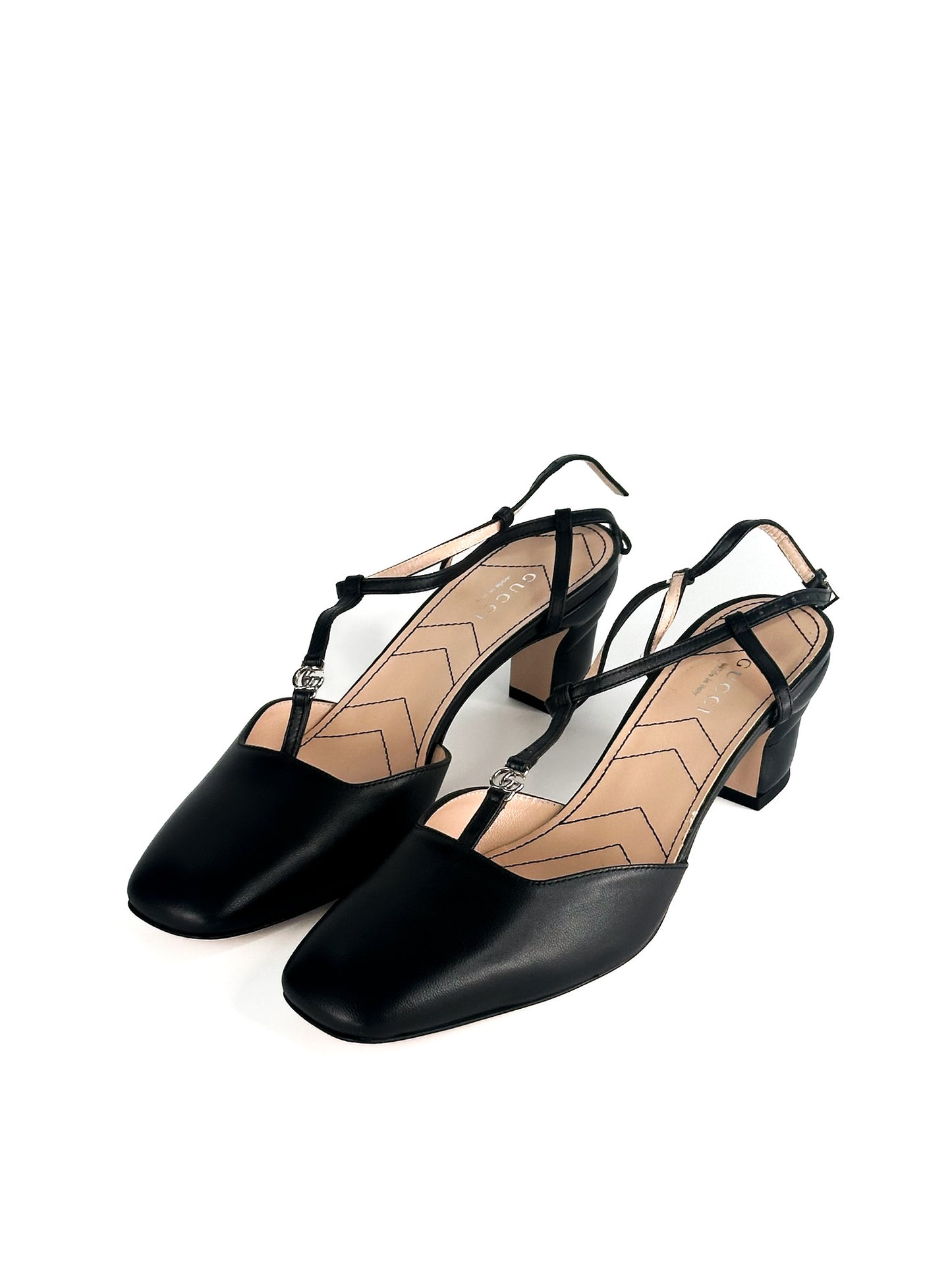 Gucci Petite GG Slingback Pumps Size 37