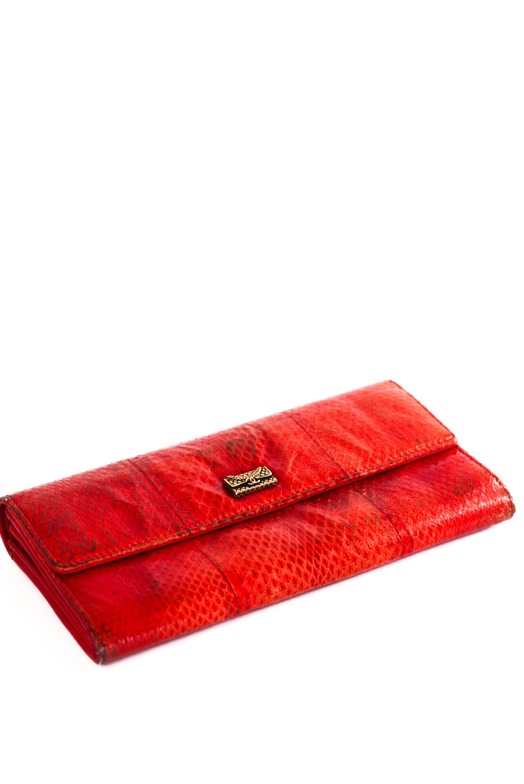 Chanel Python Skin Long Flap Wallet