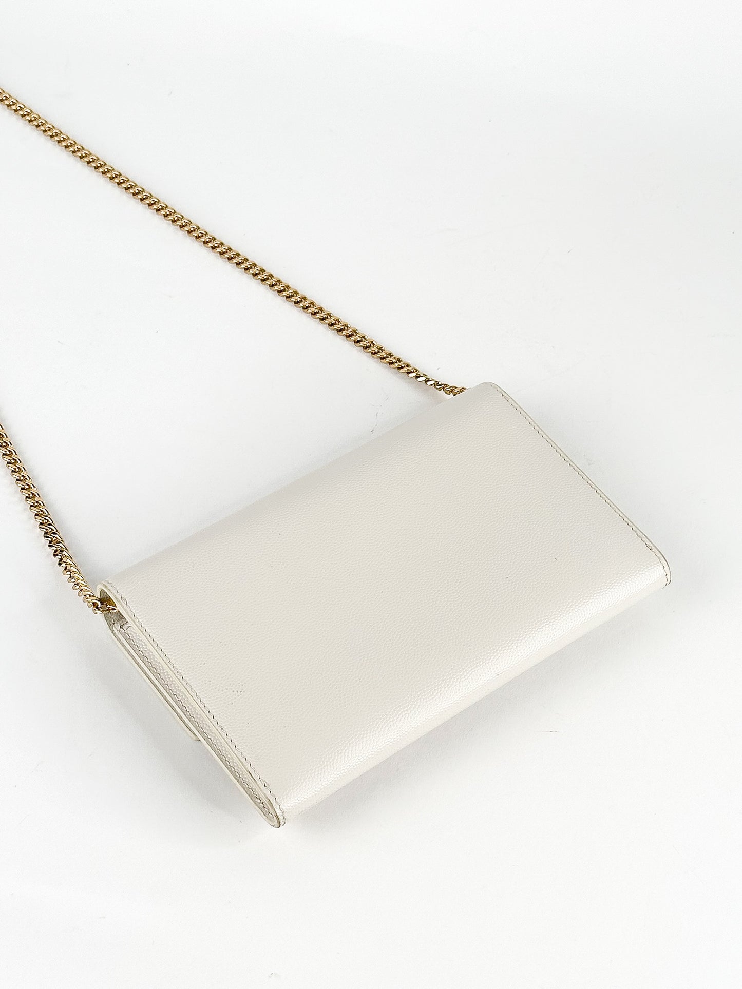 Saint Laurent Uptown Leather Wallet on Chain