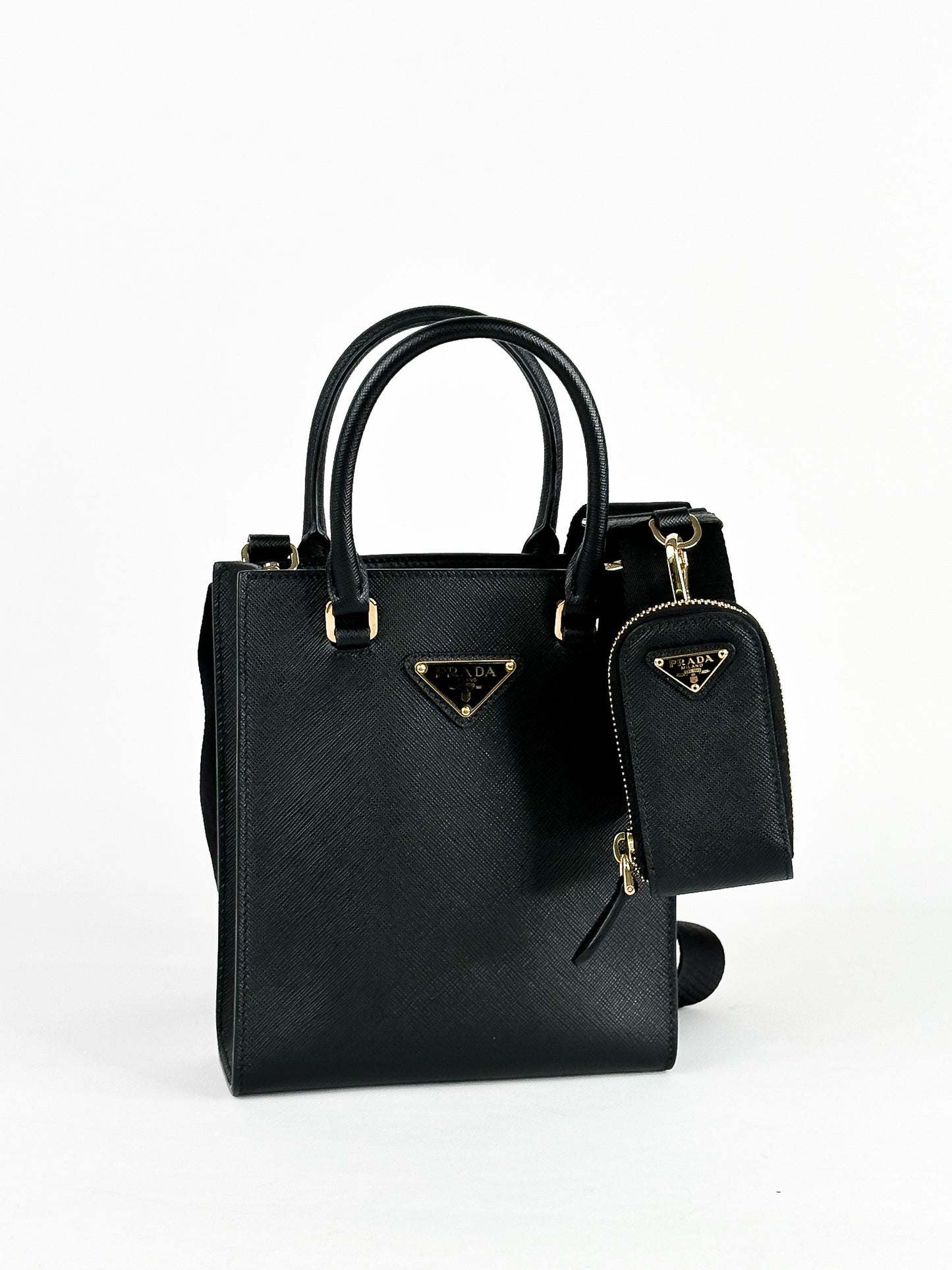 Prada Small Top Handle Bag in Saffiano Leather